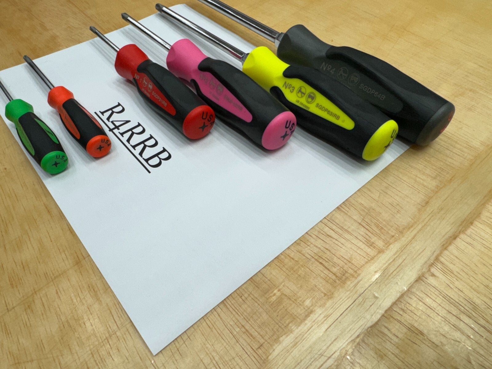 Snap-on Tools USA RARE 6pc COLOR MIX Soft Grip ALL PHILLIPS Screwdriver Lot Set