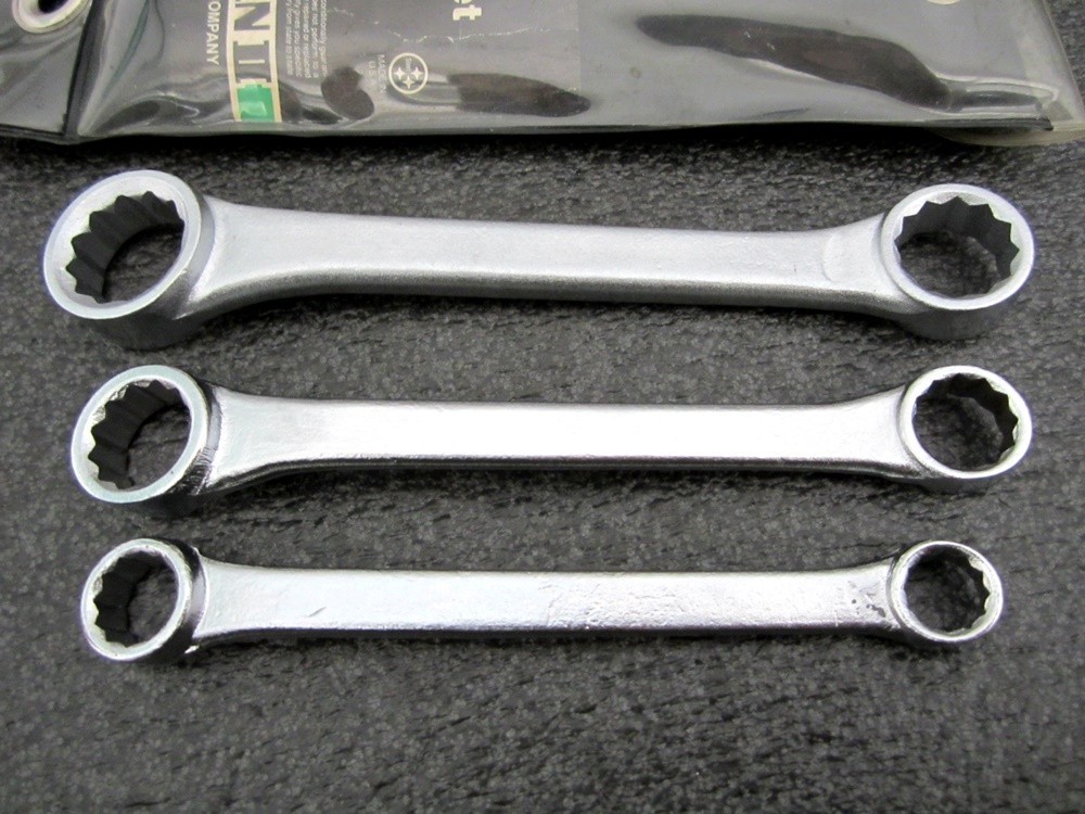 Vintage Thorsen 3pc SAE Short Box End Wrench Set PB-3 Made in USA