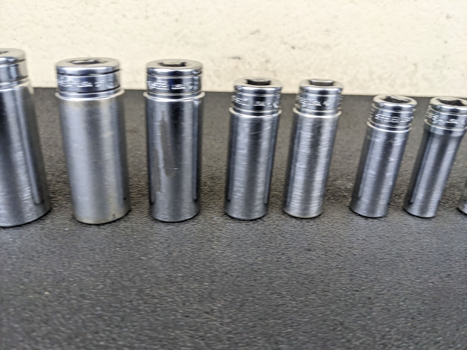 #bo727 Snap-on 211SFSY 1/4″ 7/8″ SAE 11-Piece 3/8″ Drive 6-Point Deep Socket Set