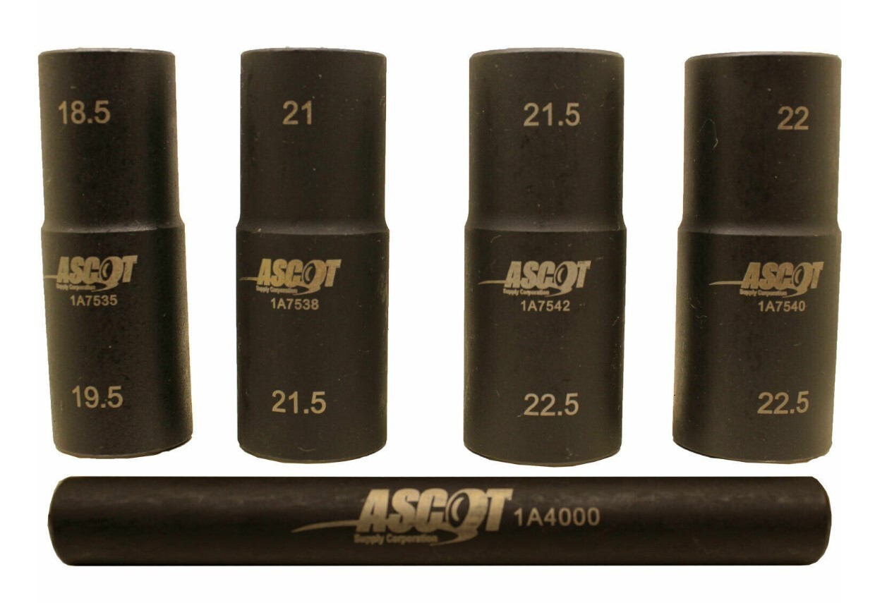 ASCOT 00524 1/2″ DR FLIP SOCKET SET 18.5MM 19.5MM 21MM 21.5MM 22MM 22.5MM