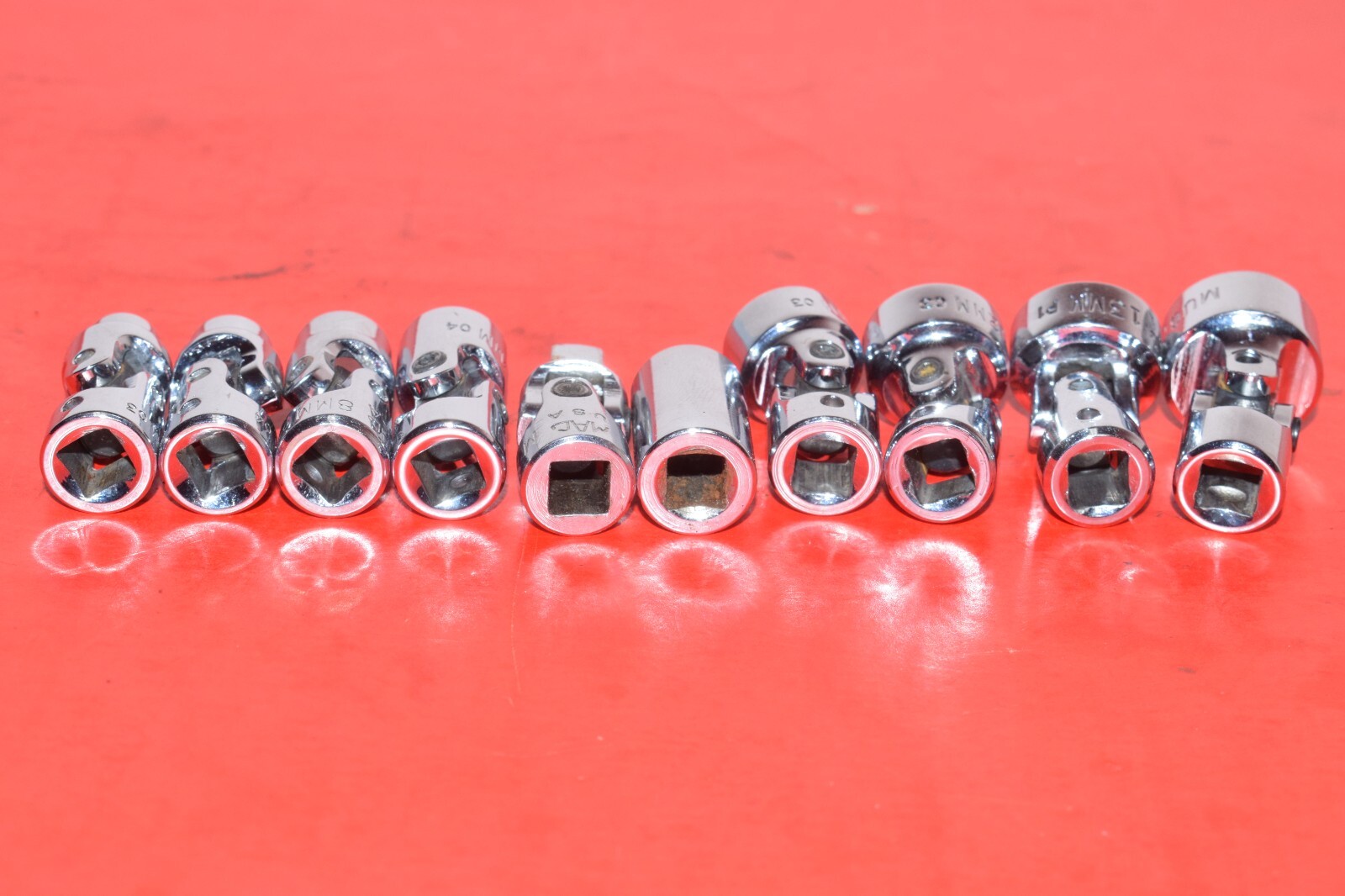 Mac & Snap-On 1/4″ Drive 10pc Metric 6mm – 14mm Universal Swivel Socket Set