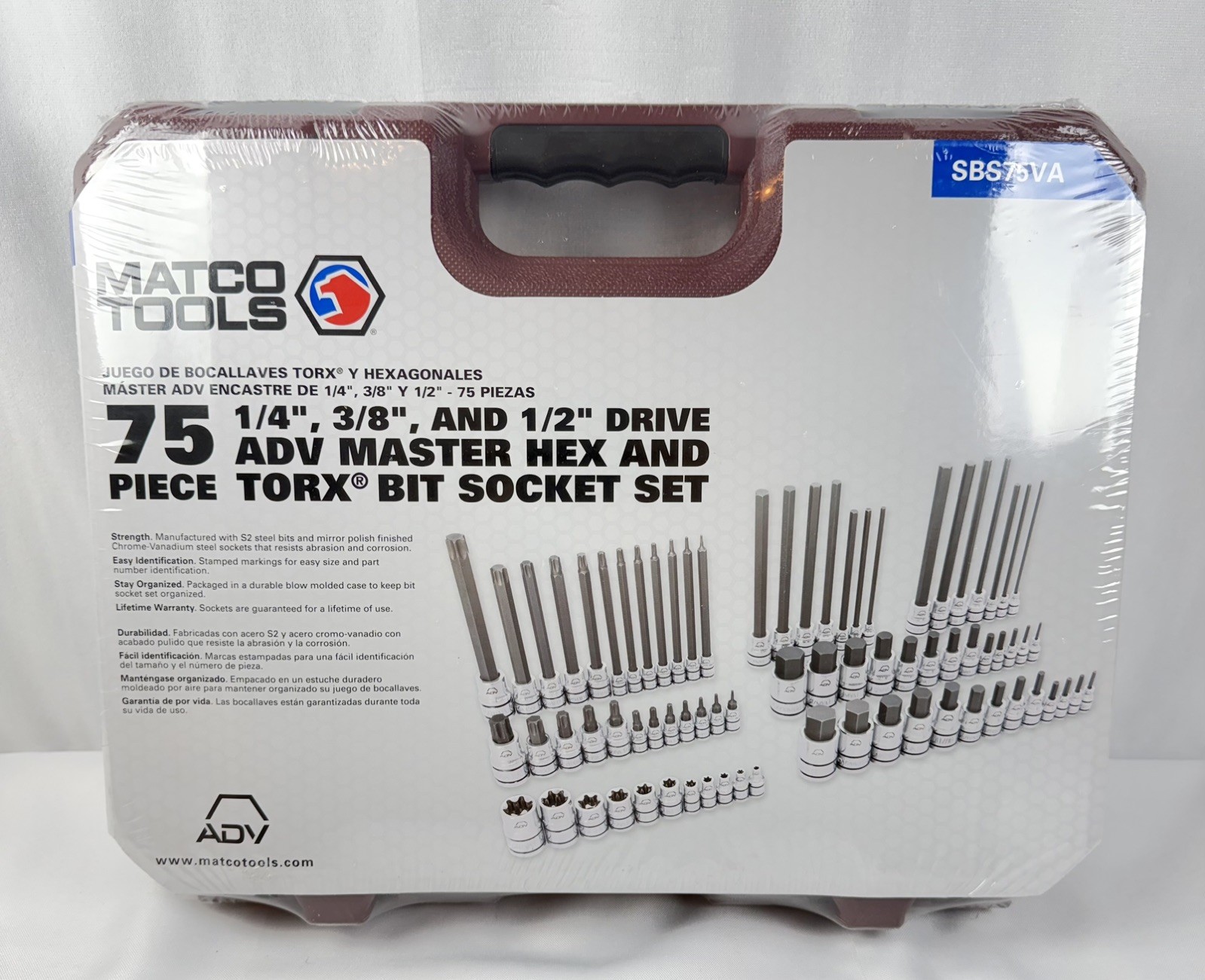 NEW Sealed Matco SBS75VA 75 Pc ADV Master Bit/Torx Socket Set & Case MSRP $468