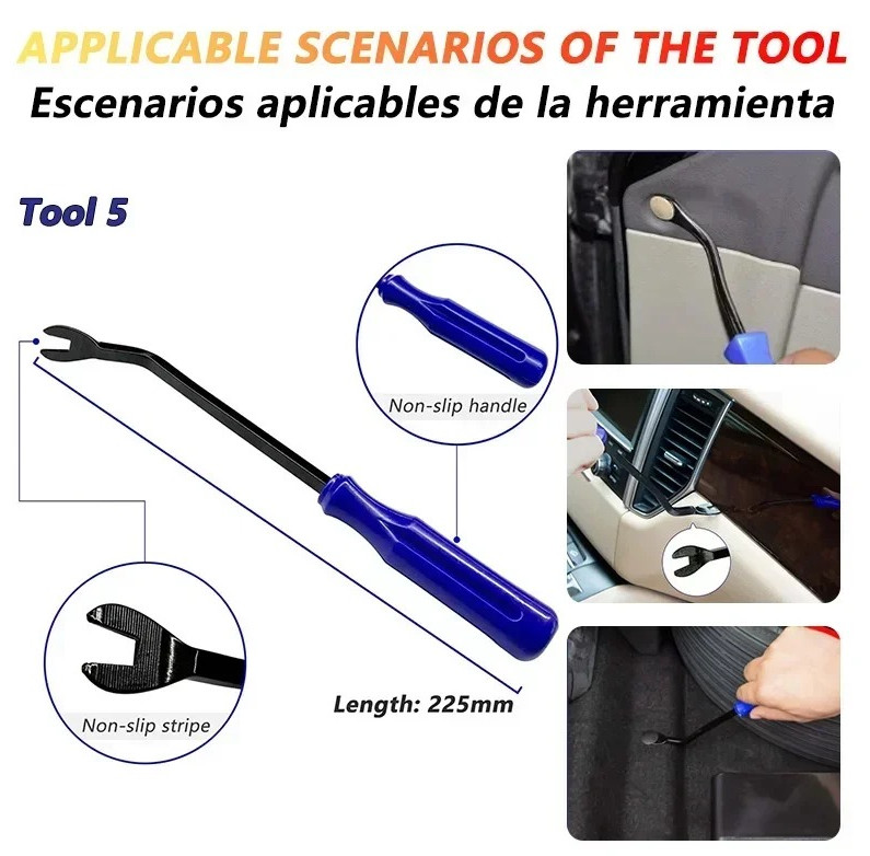 5pcs Car Trim Removal Tool Kit Door Clip Panel Pry Tools Set – Conversion Repair