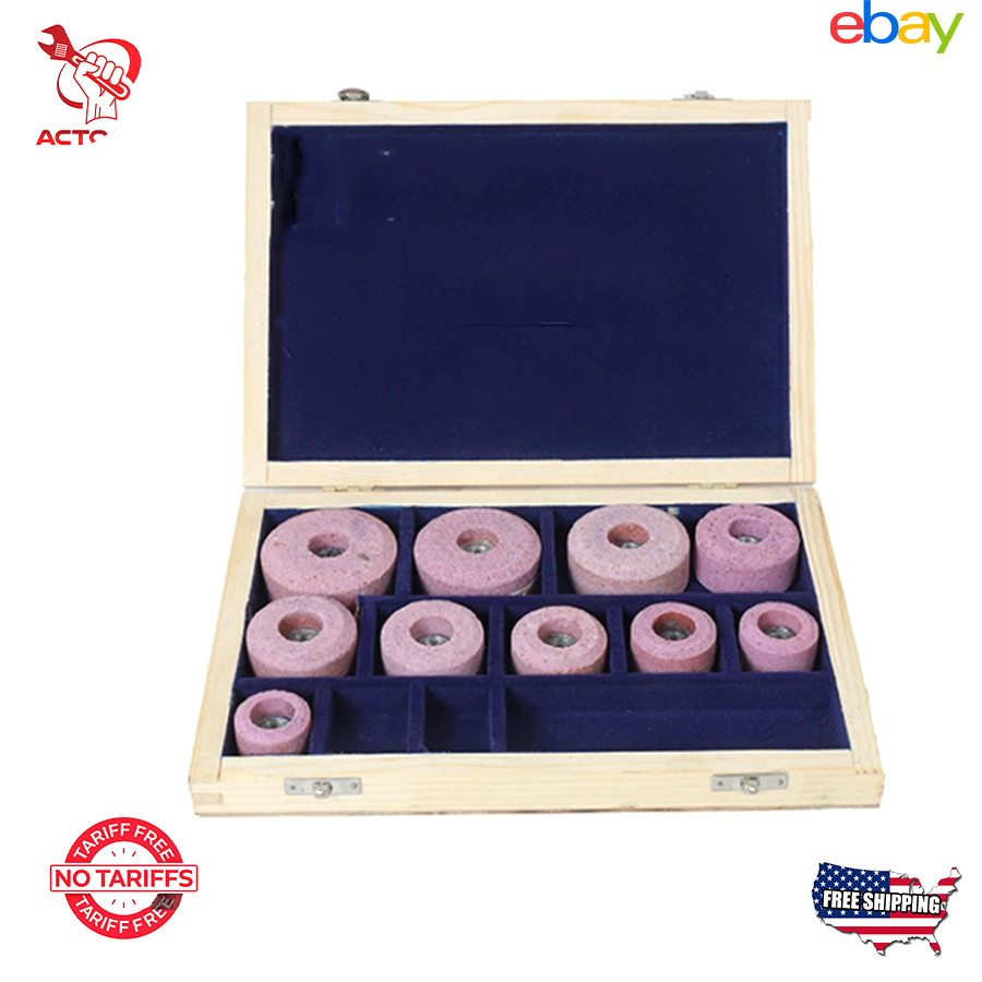 Valve Seat Grinding Stones Set 10 Pcs for Sioux Holder 11/16″ Thread 80 Grit USA