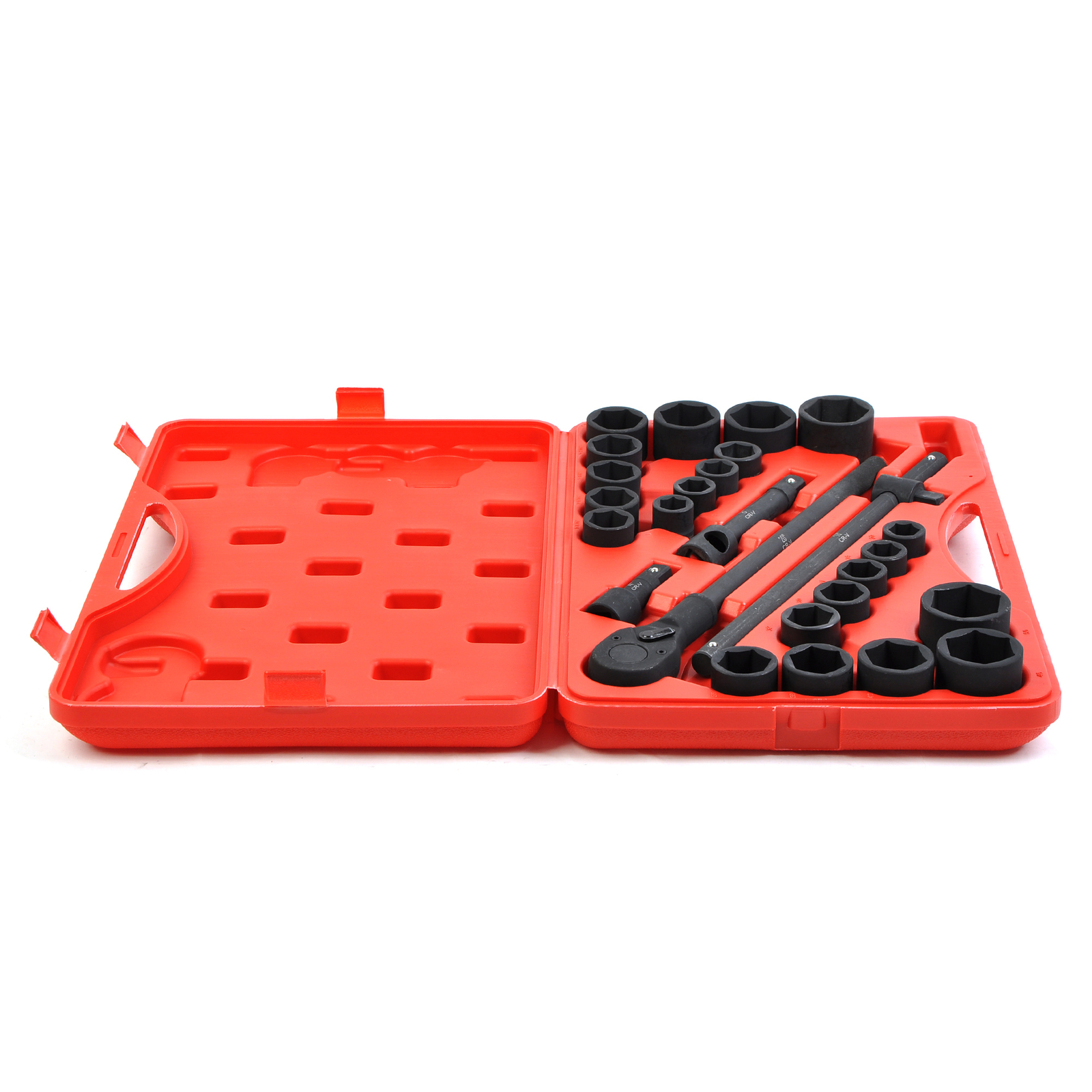 27pc Impact Socket Set 3/4″ SAE 7/8 to 2 Inches and Metric 22 to 50 mm