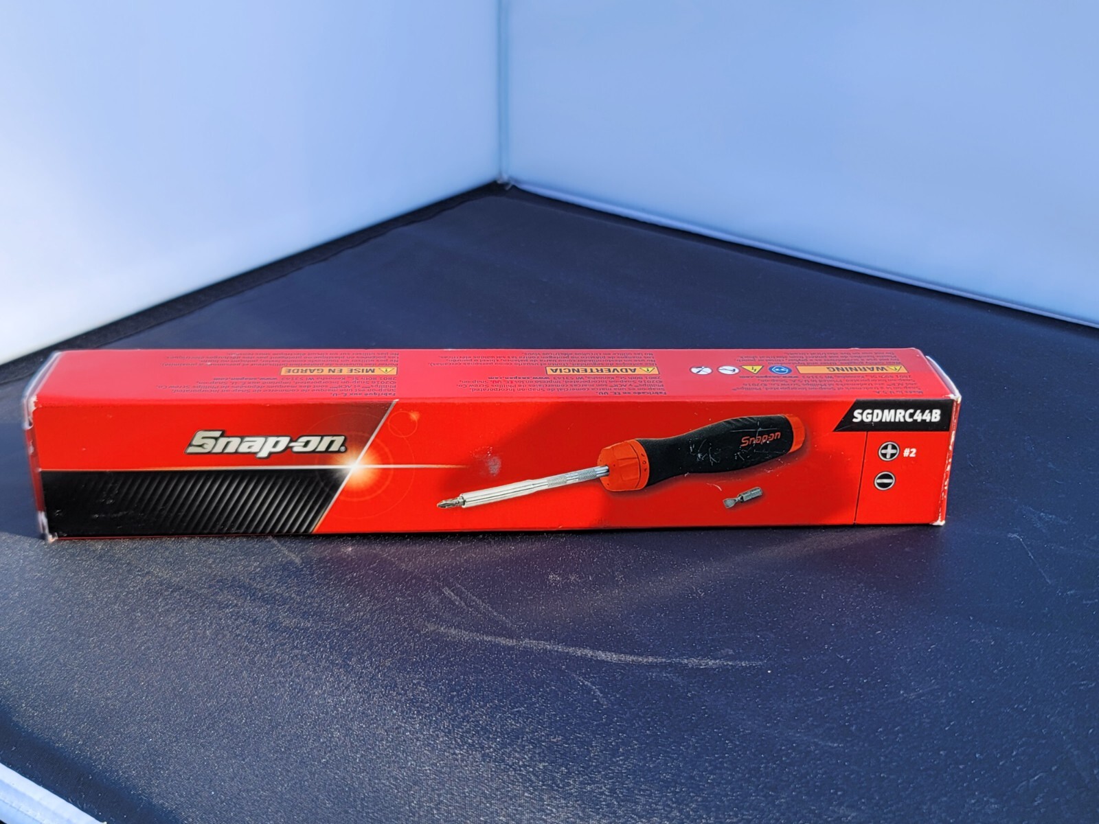 Snap-on Tools NEW RED Soft Grip Ratcheting Screwdriver w/ Bits SGDMRC44B