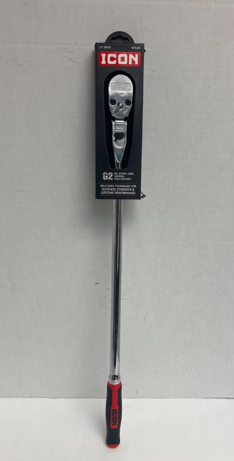 ICON G2 Series FLEX 1/2″ Drive R3XLKG Ratchet Long Handle 26 Inches Long (NEW)
