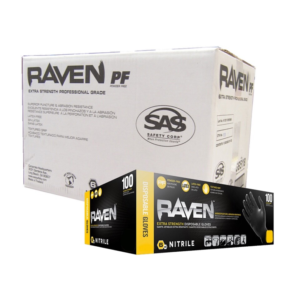 RAVEN™ 66516 Nitrile Disposable Gloves – 6MIL – SMALL – 100-BOX