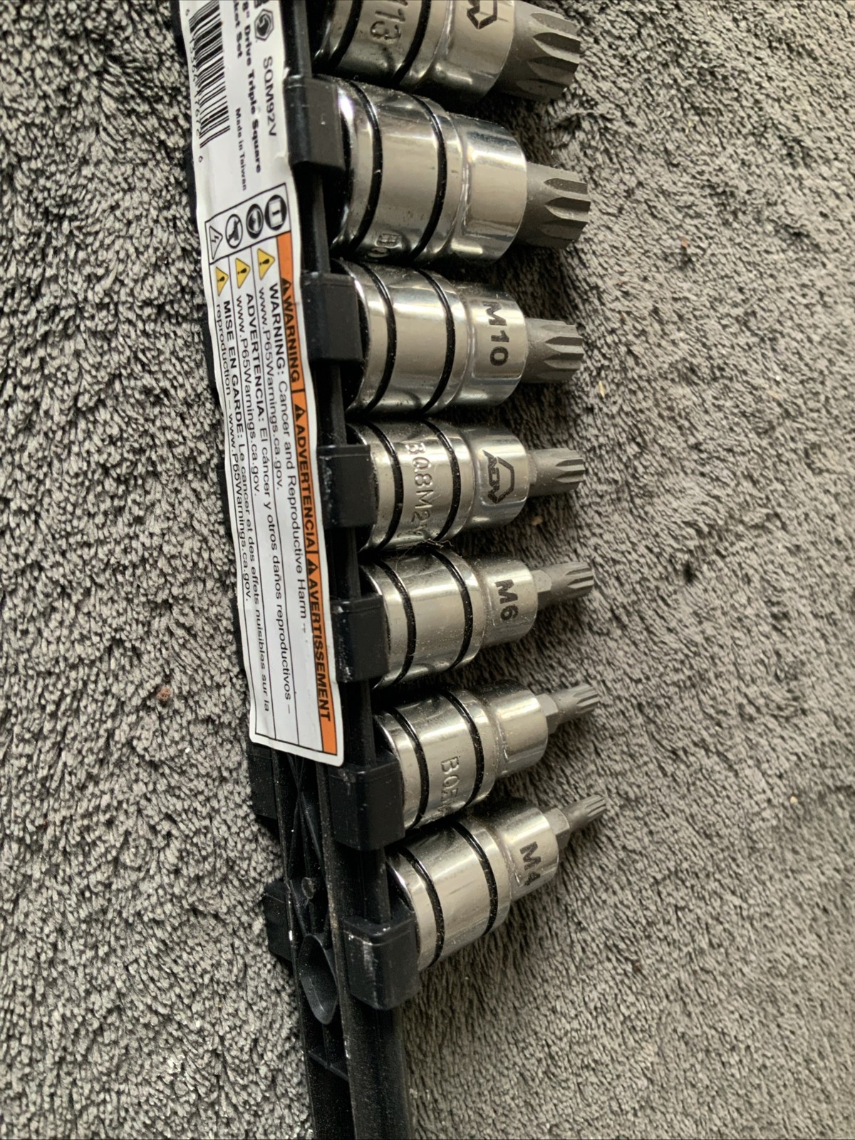 Marco Tools 9pc 3/8” Drive Triple Square Bit Socket Set, Adv….sqm92v