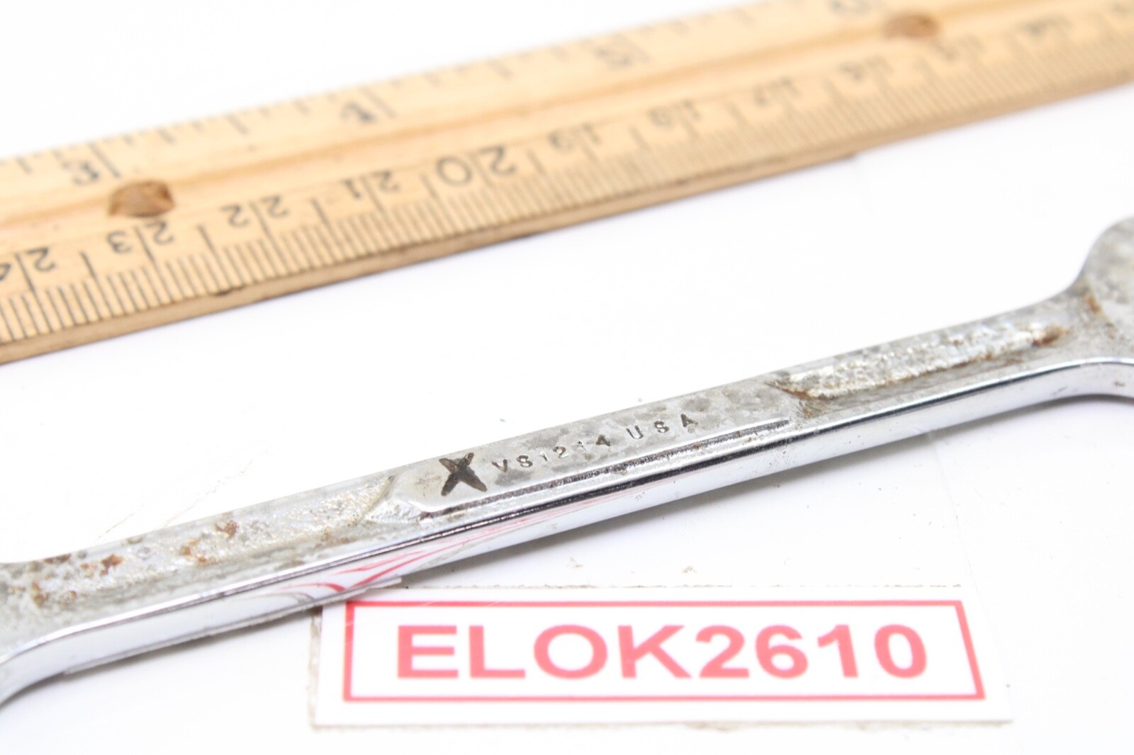 Snap-on VS1214 3/8″ x 7/16″ 6 Point SAE Double Open End Wrench Chrome USA