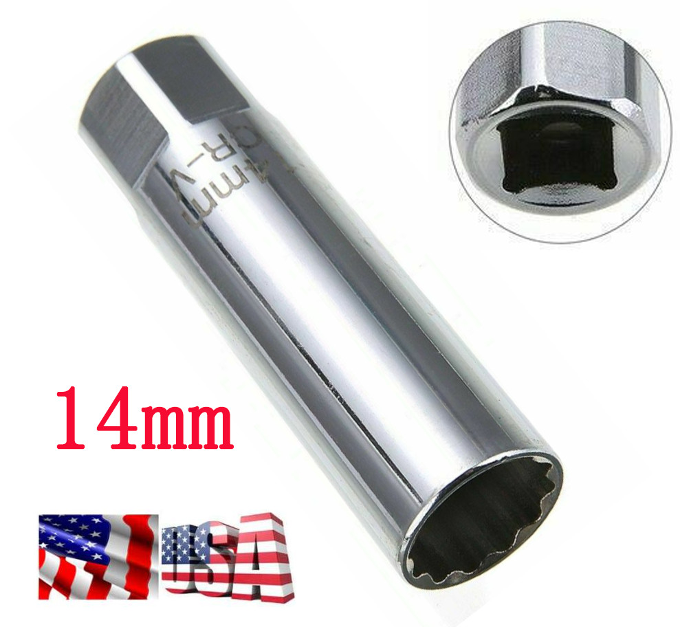 14mm 3/8″ Drive 12 Point Ignition Spark Plug Socket Magnetic Retainer Thin Wall