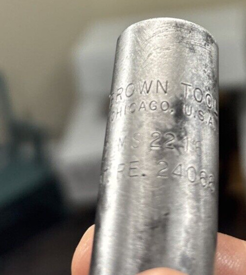 Snap On Socket Brown Impact Tools Chicago USA 1/2 MS2216 PAT RE 24062 Vtg USA