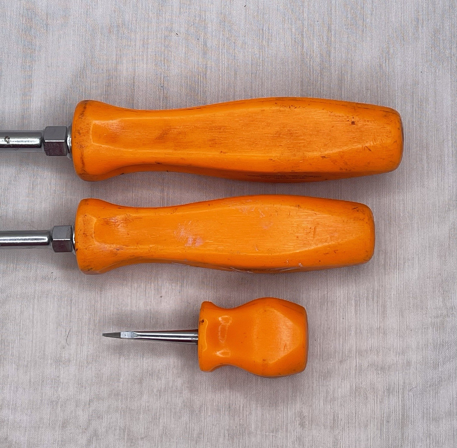 Snap-On SnapOn 3 Pc Slotted Screw Driver Lot, (2) Harley Davidson SDD8 SDD6 SDD1