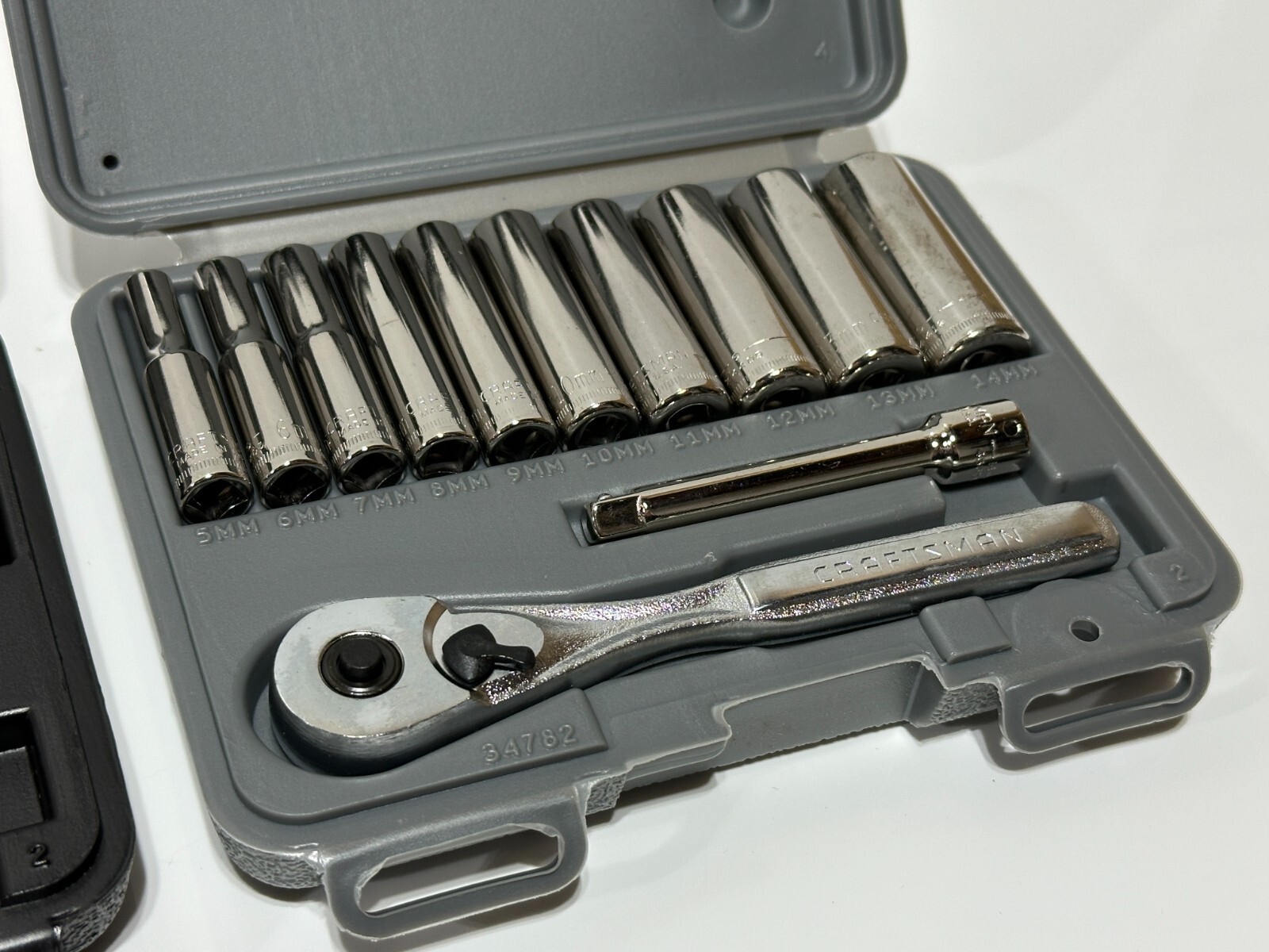 Craftsman Tools USA 34781 34782 NEW 12pc SAE METRIC 1/4’ Dr. Socket Ratchet Sets