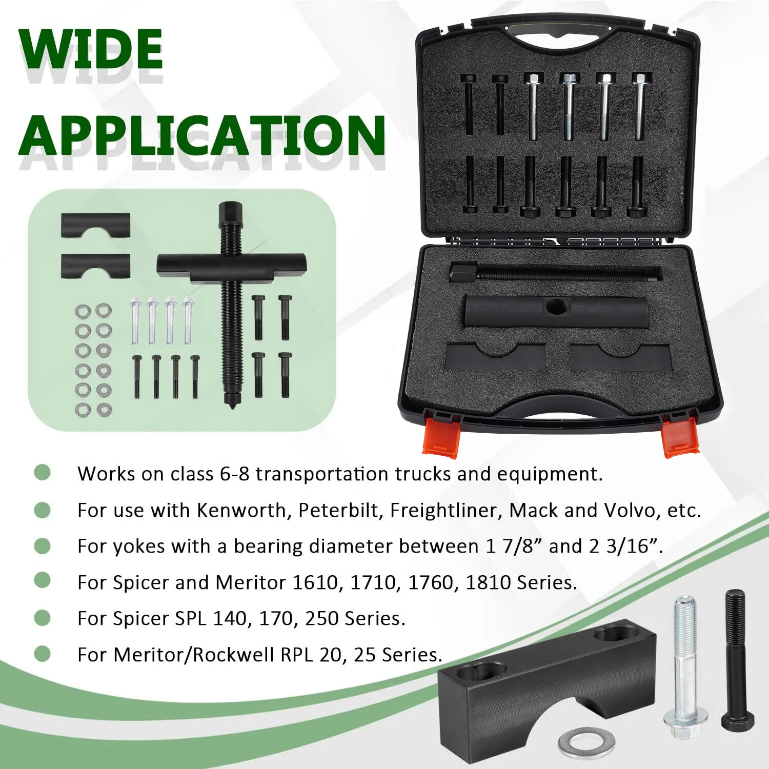 For Commercial Trucks /Semi Truck Heavy Duty Yoke Puller Removal Tool Kit 10803