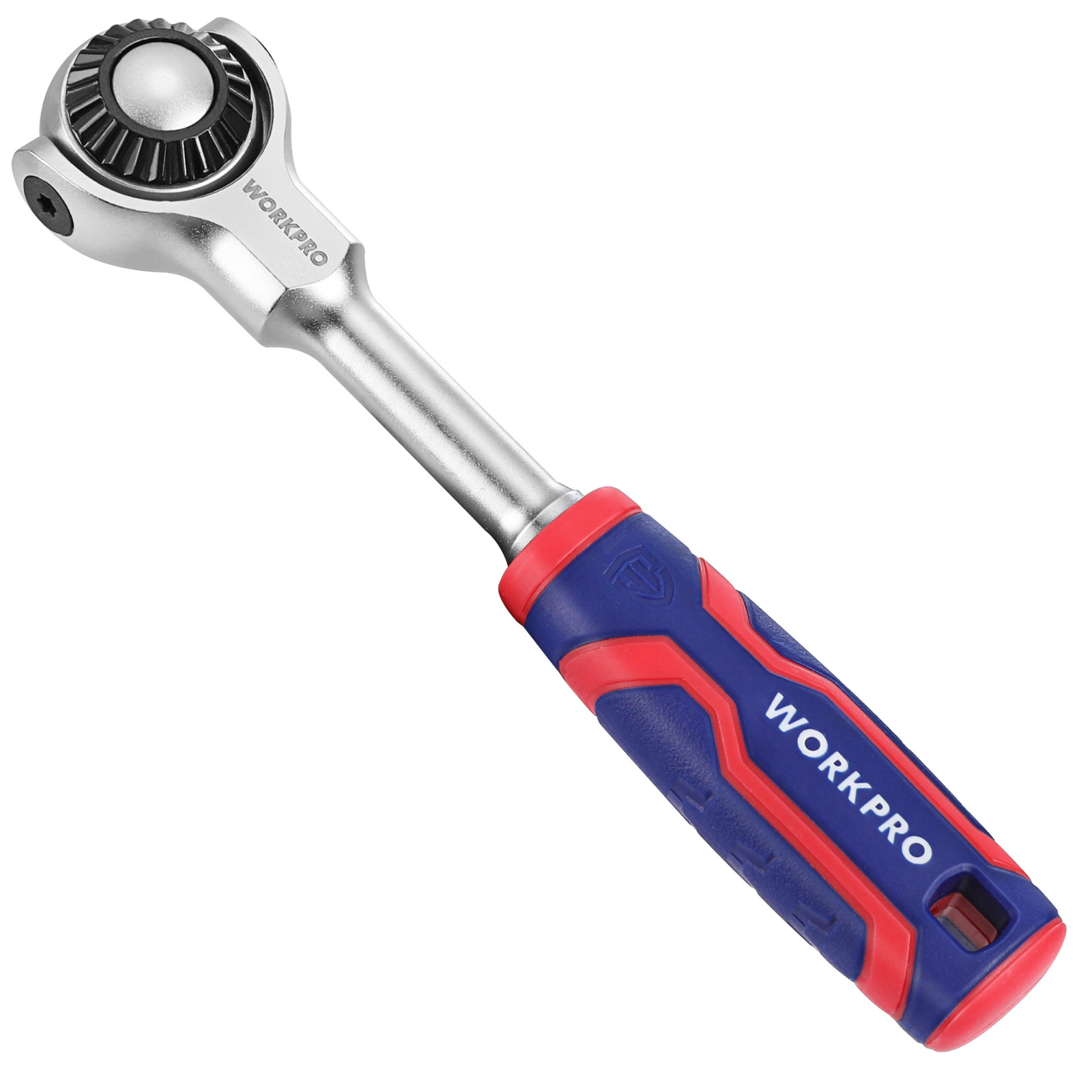 1/4»Drive Ratchet 72-Tooth Swivel Head 270°Swivel Quick-release Reversible