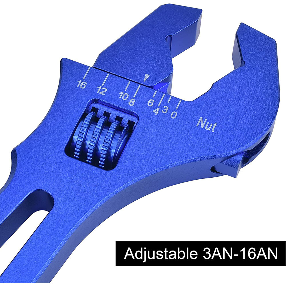 1/2/3x 3AN-16AN Adjustable Wrench Aluminum Tool Spanner for Hose End Fitting