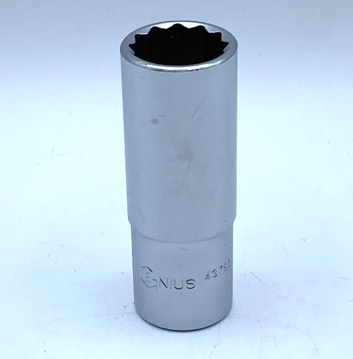 Deep Socket 21 mm X 1/2 in. drive Metric 12 Point Chrome Genius NEW