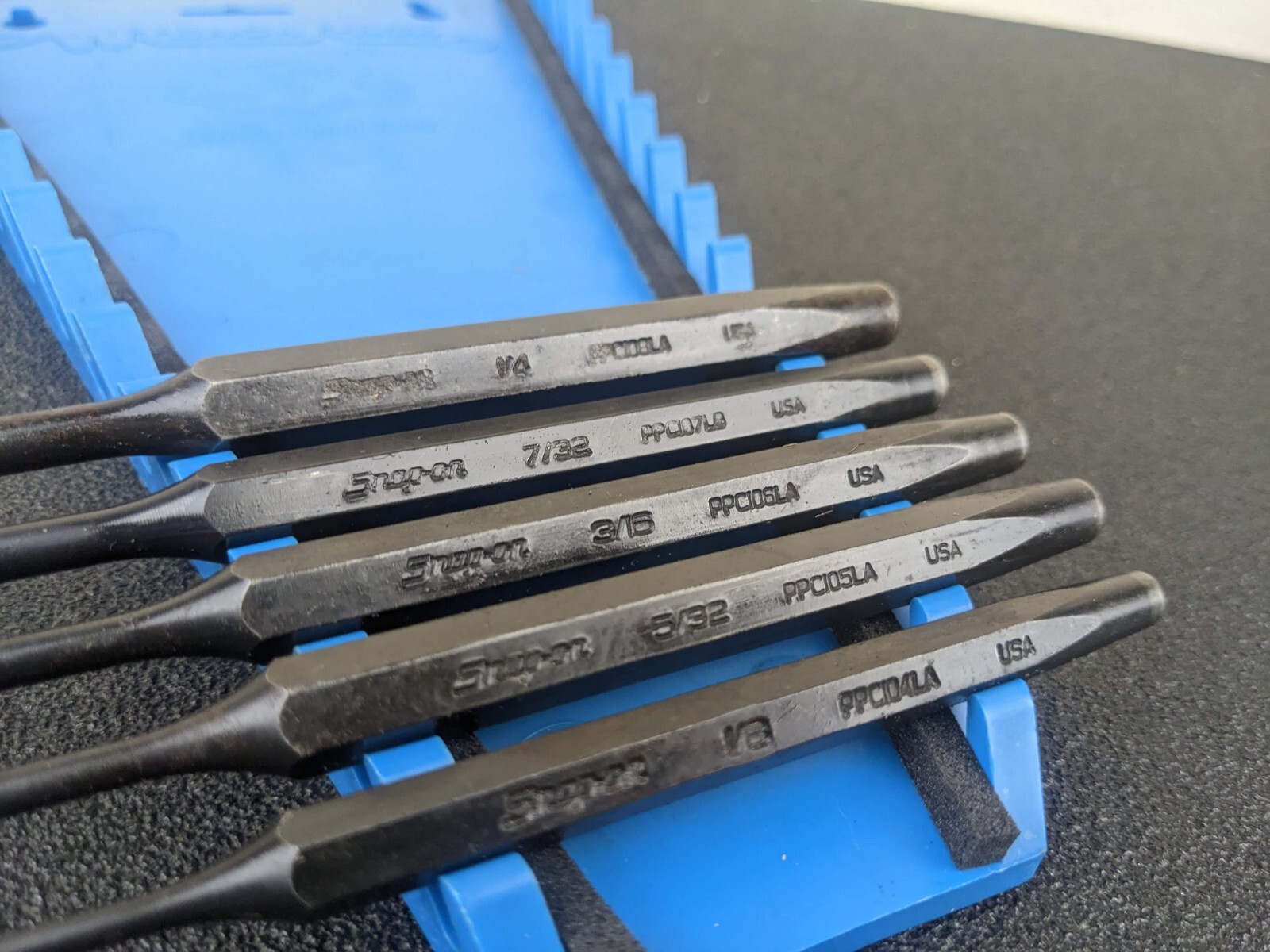 #bk339 SNAP ON PPCL60BK 5 PIECE «LONG» PIN PUNCH SET