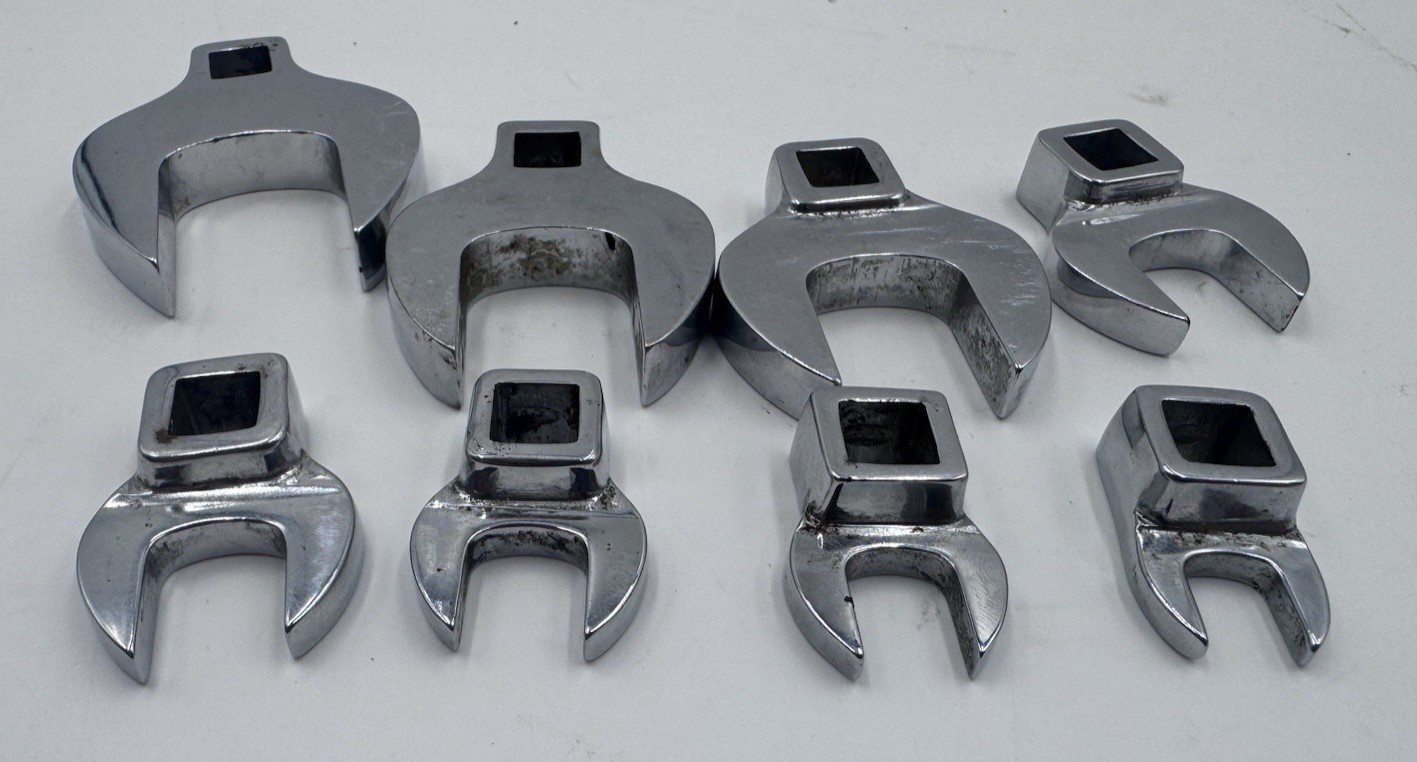 Snap-On 3/8″ Drive 8 Piece SAE Crows Foot Set 1, 7/8, 13/16, 5/8, 1/2, 7/16, 3/8