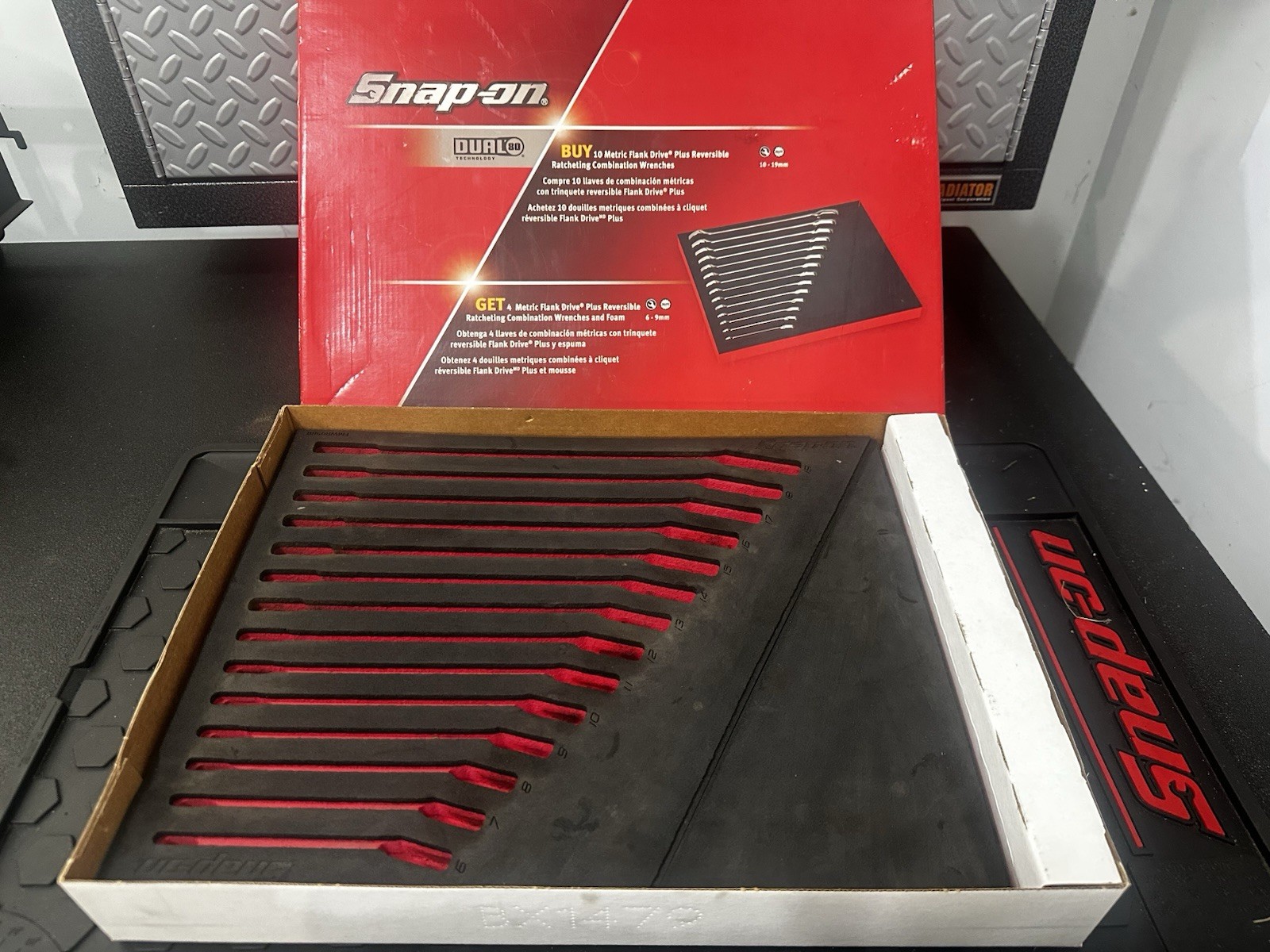 Snap-On Ratcheting Wrench Foam Organizer 6mm-19mm Metric FOAM ONLY