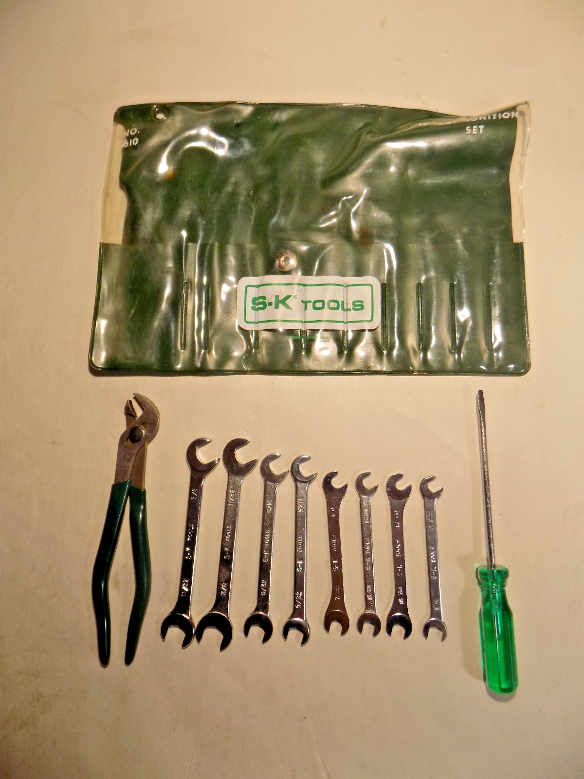 A++ SK Tools No.1610 10 Pc. SAE Ignition Wrench Set In Pouch-Unused? Possibly