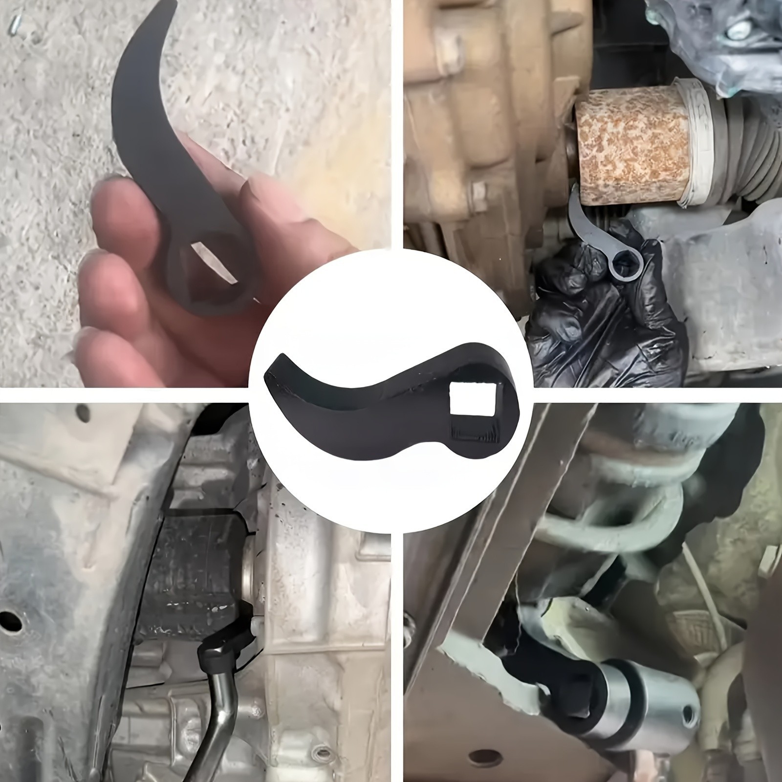 Automotive Crescent Wrench Tool – High-Strength Steel Nut & Bearing Removal Tool