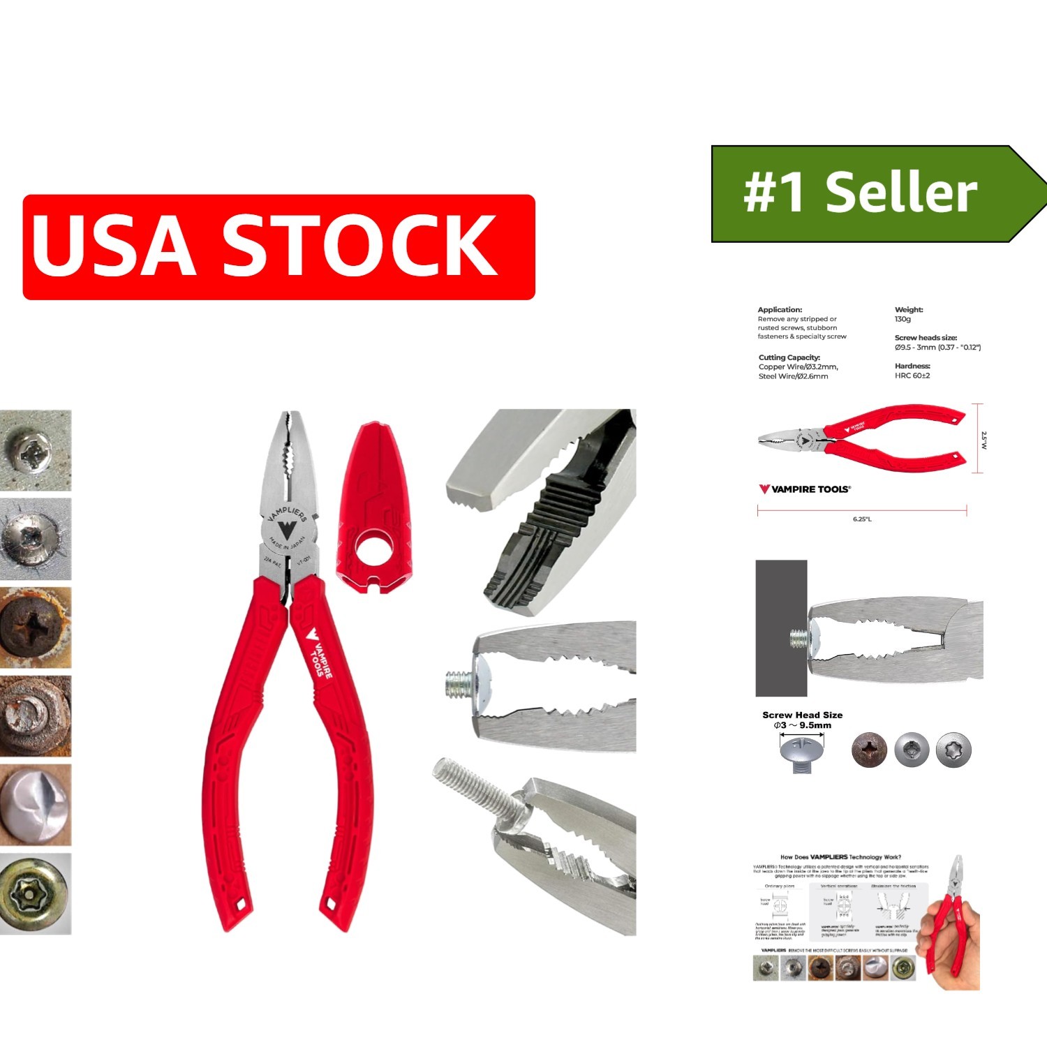 Professional 6.25″ Screw Extractor Pliers – Fast, Efficient, Lightweight Tool