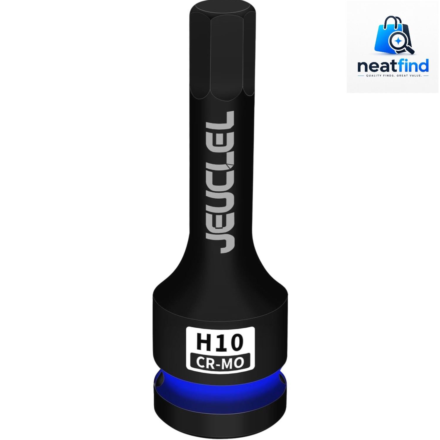 10mm Hex Impact Bit Socket, H10 1/2″ Drive Allen Socket, Cr-Mo | 3-Inch, Leng…