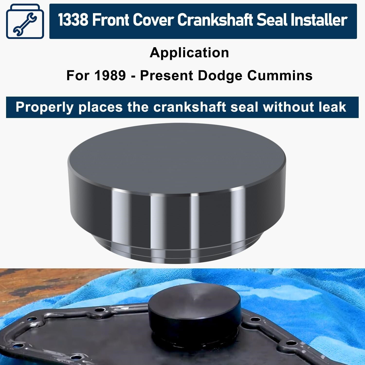 1338 Front Cover Crankshaft Seal & 5046 Wear Sleeve Installer for Cummins 3.9L