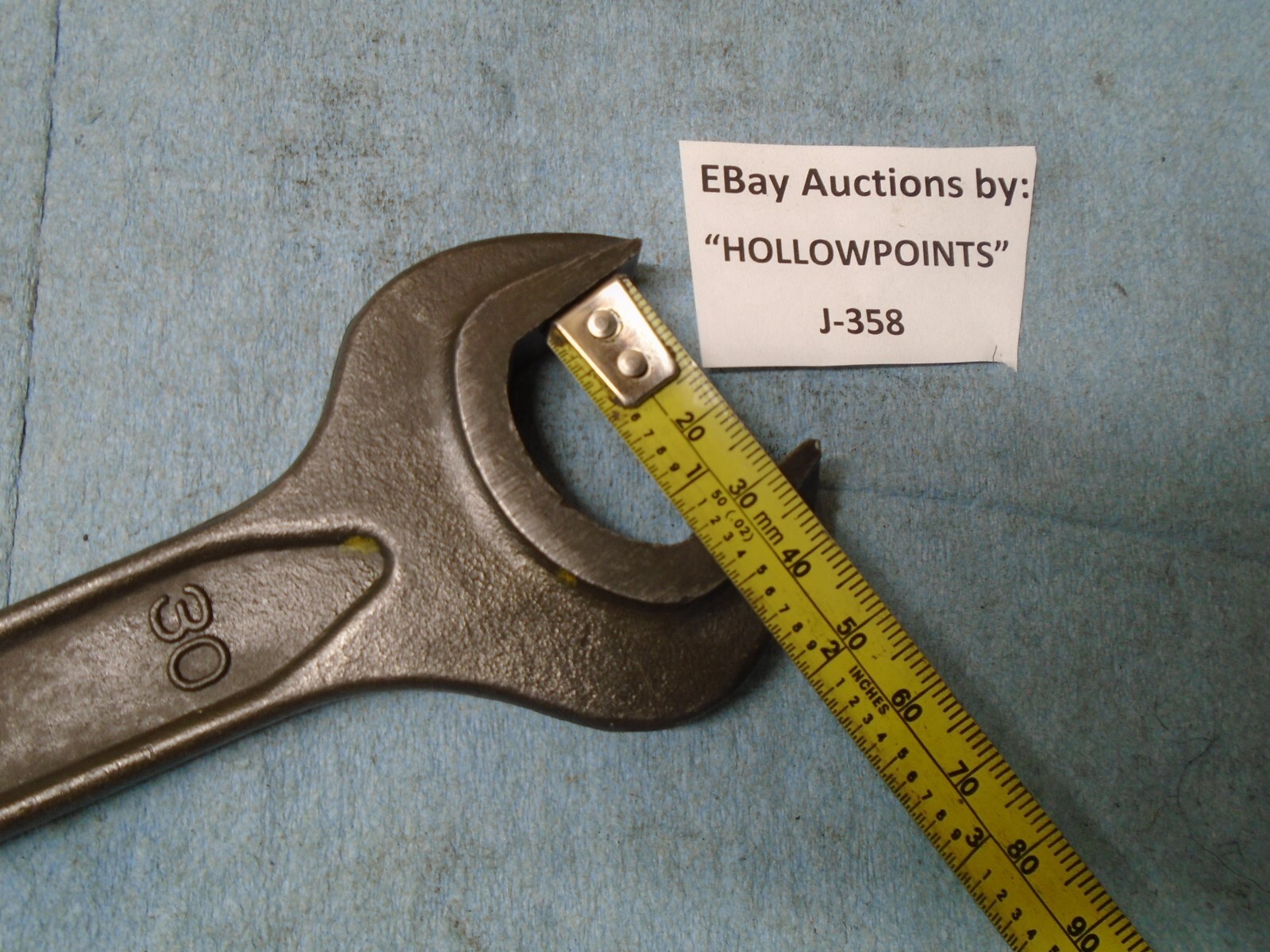 Buffalo No. 407 Machine Single Open End Metric Wrench 30 MM Forged Steel J358