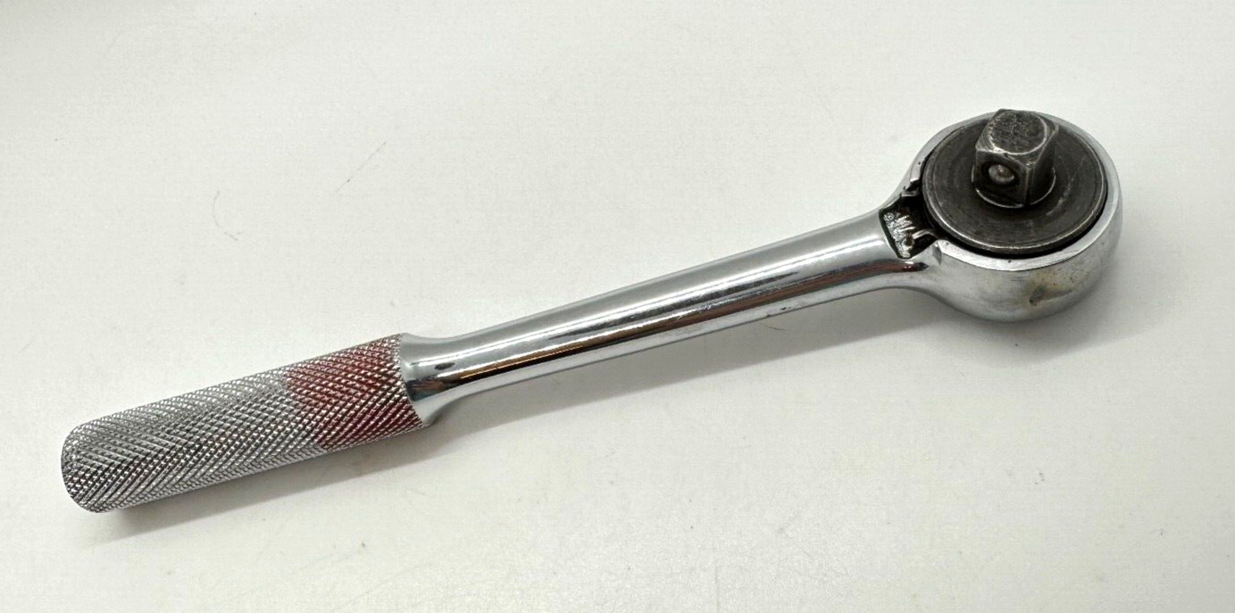 🇺🇸 SK Tools Ratchet 3/8″ Drive 7.5″ Long Socket Wrench Knurled Grip Round Head
