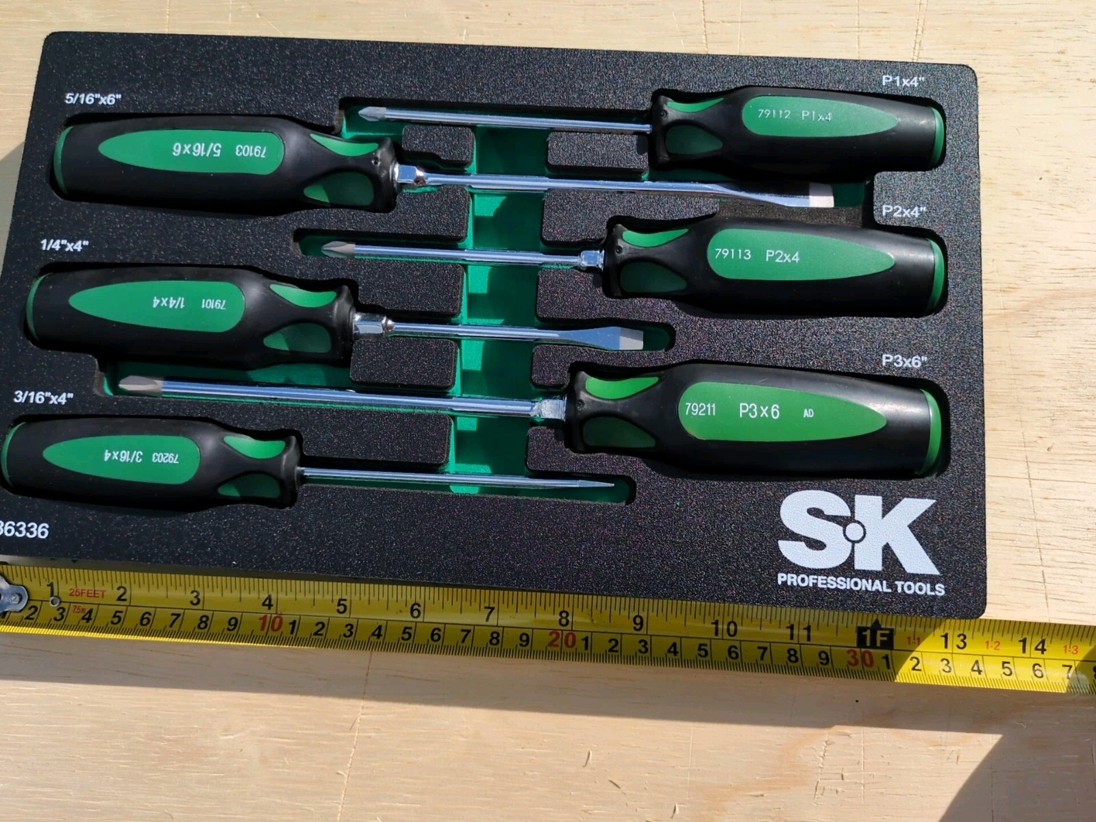 SK Professional Tools 6 Piece Cushion Grip Screwdriver Set Automotive LIFETIME W