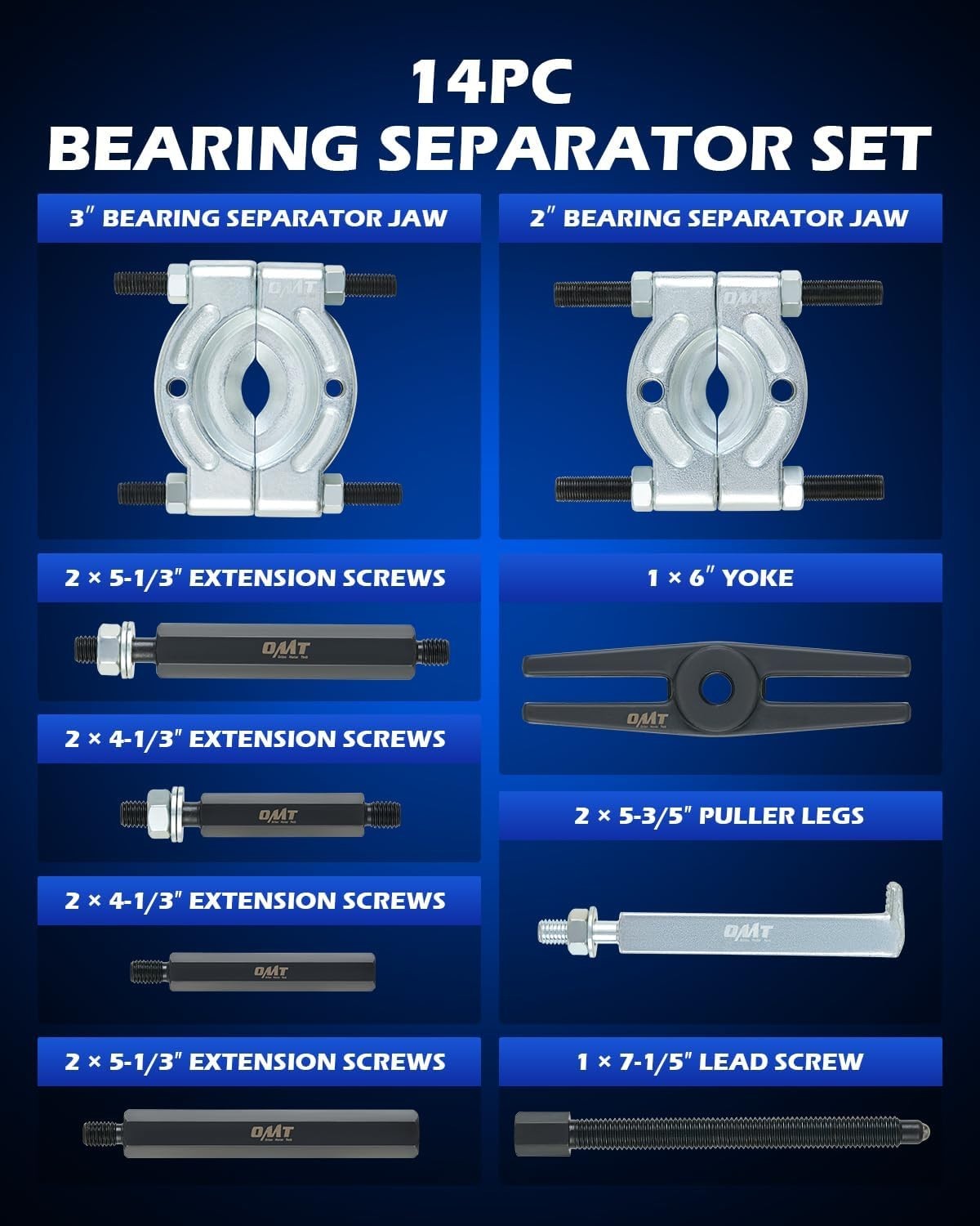 Professional 5 Ton Bearing Separator with Corrosion-Resistant Steel Construction