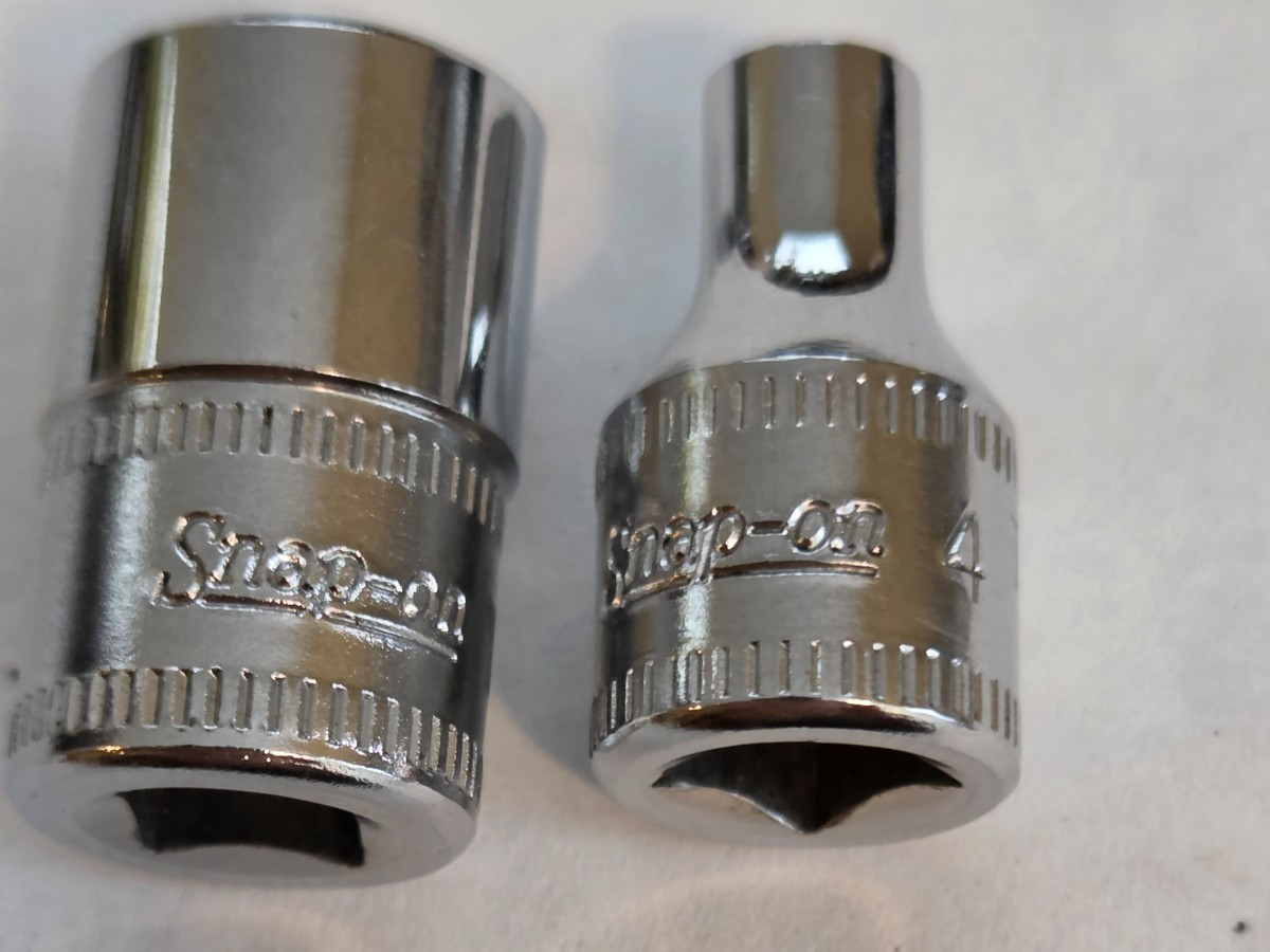 VINTAGE SNAP ON TMM10 TMM4 1/4″ DRIVE 6 POINT LOOK UNUSED UNDERLINED 10MM 4MM