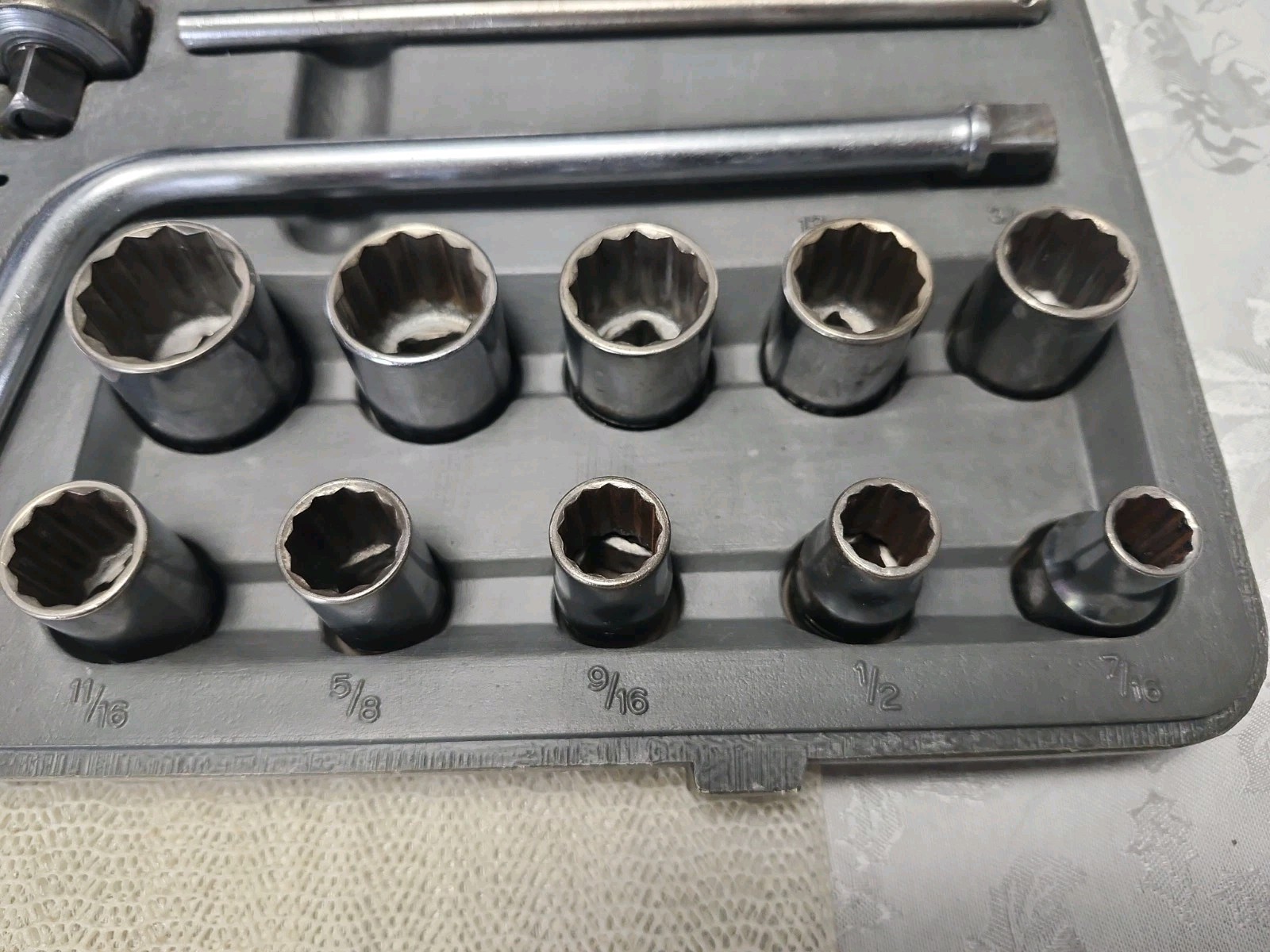 Vintage Craftman 19 Piece 1/2 Socket Wrench Set Complete See Photos/ Reference