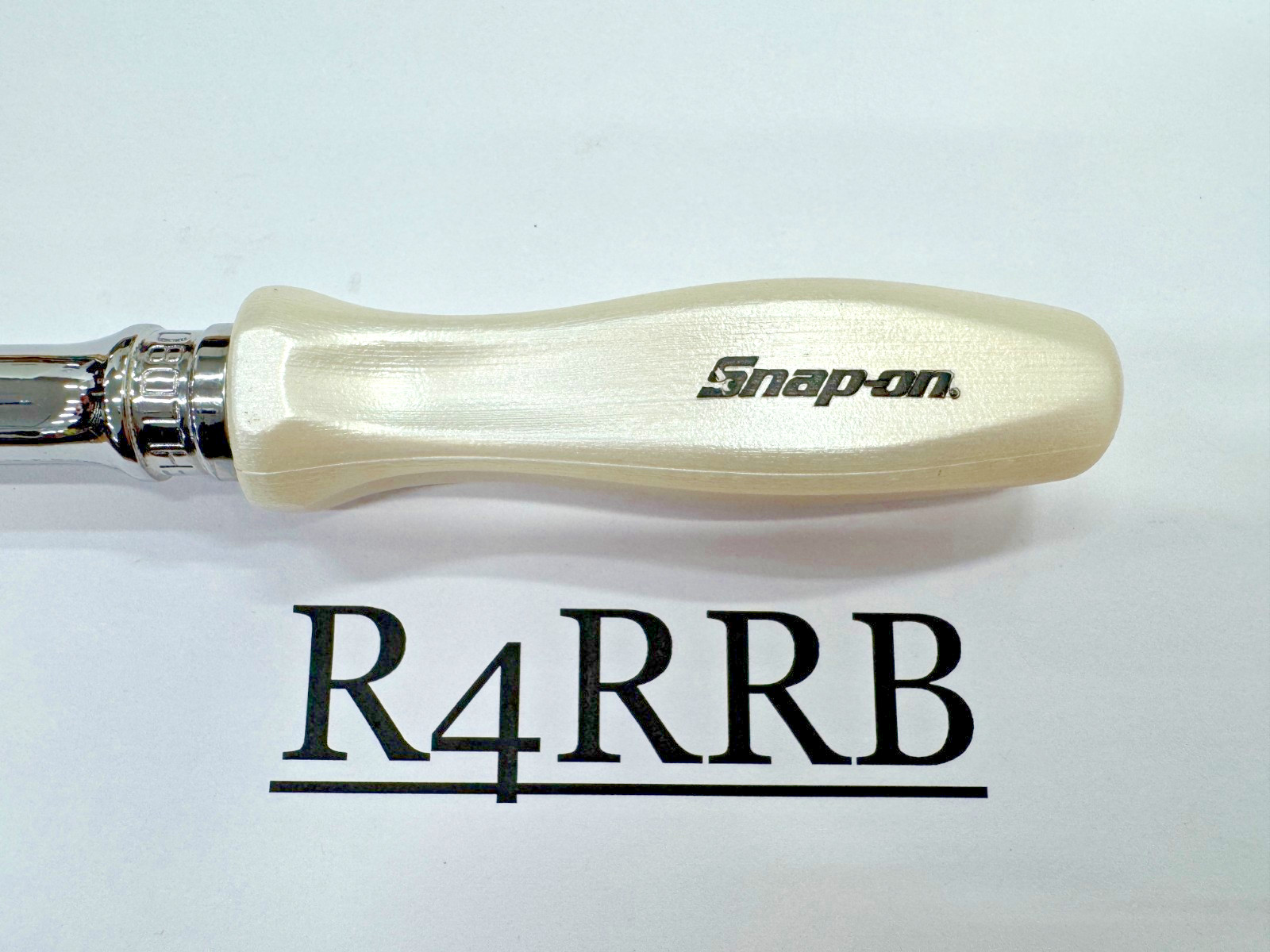 Snap-on Tools PEARL WHITE 3/8″ Drive Hard EXTRA Long Fixed Ratchet FHLLD80PW NOS