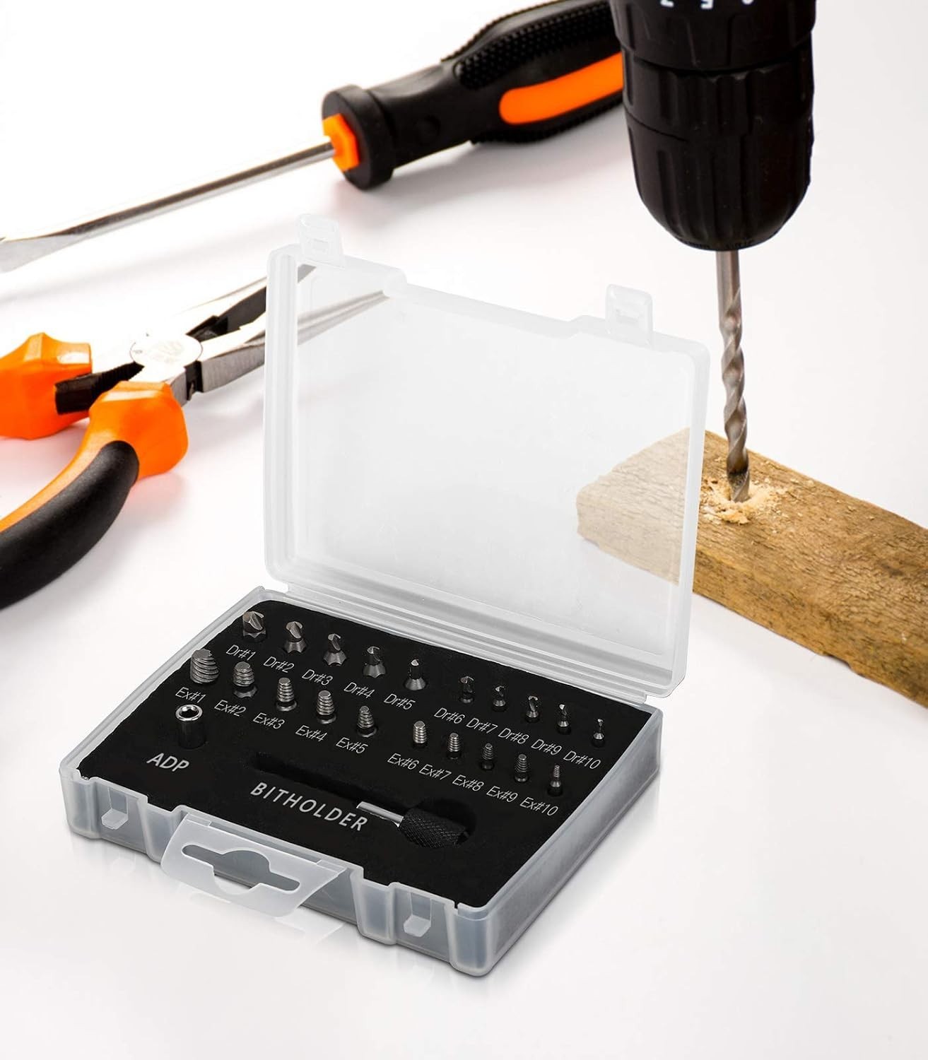 High-Speed Steel 22 PCS Screw Extractor Kit with Magnetic Holder for Easy Usage