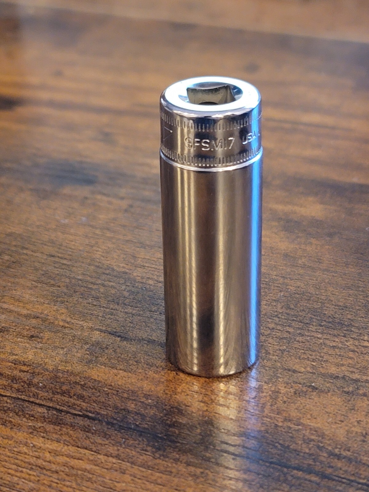 🦅 New Snap-On Tools SFSM17 17mm metric 3/8″ drive 6 point deep chrome socket 🦅