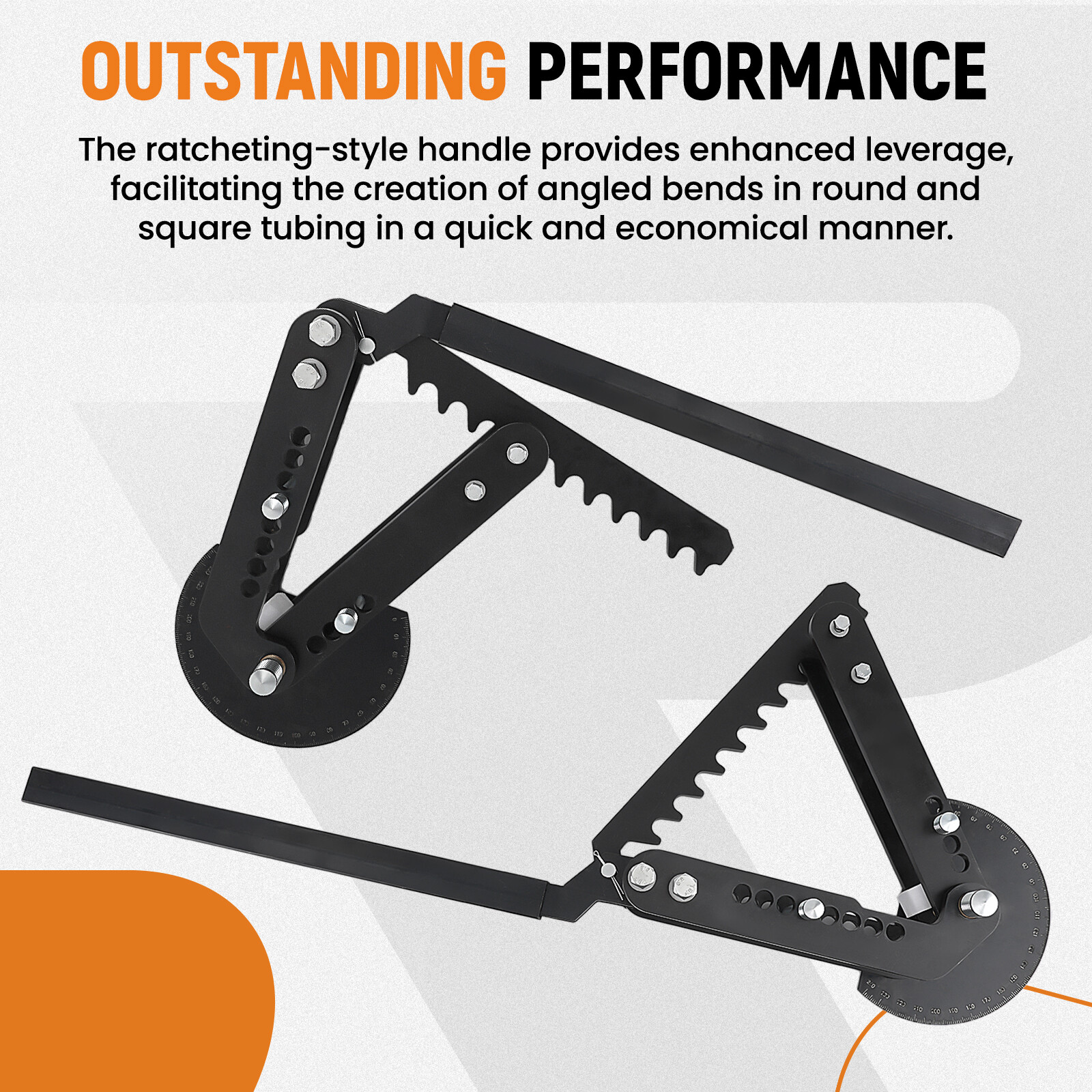 Oxide Coating Steel Manual Hand Bender Tubing Tube Bender Black New