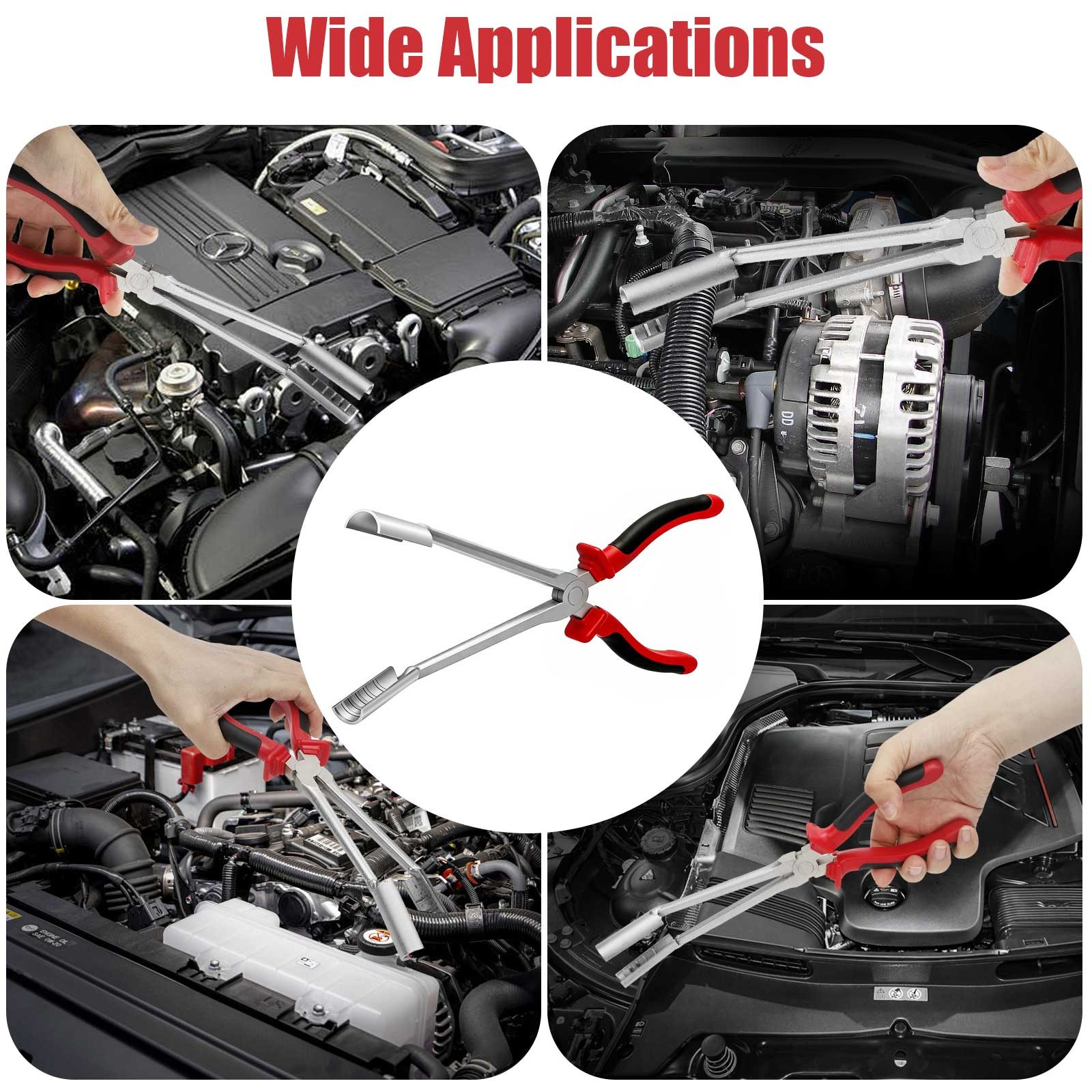 Universal Automotive Spark Plug Wire Puller Plier Long Handle Cable Removal Tool