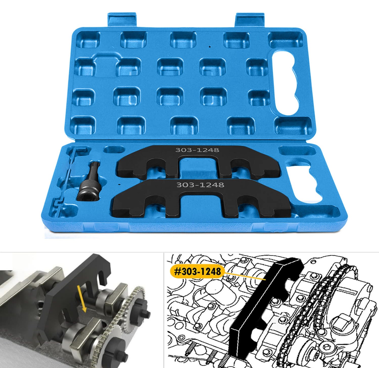 Camshaft Holding Timing Tool for Ford 3.5L 3.7L 4V Engine 303-1248 303-1530