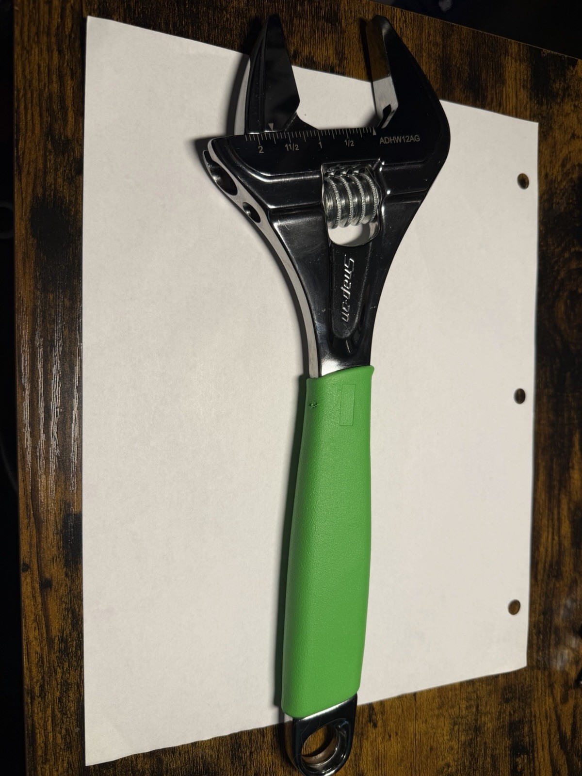 Snap-On 12” Wide Mouth Adjustable Wrench ADHW12AG