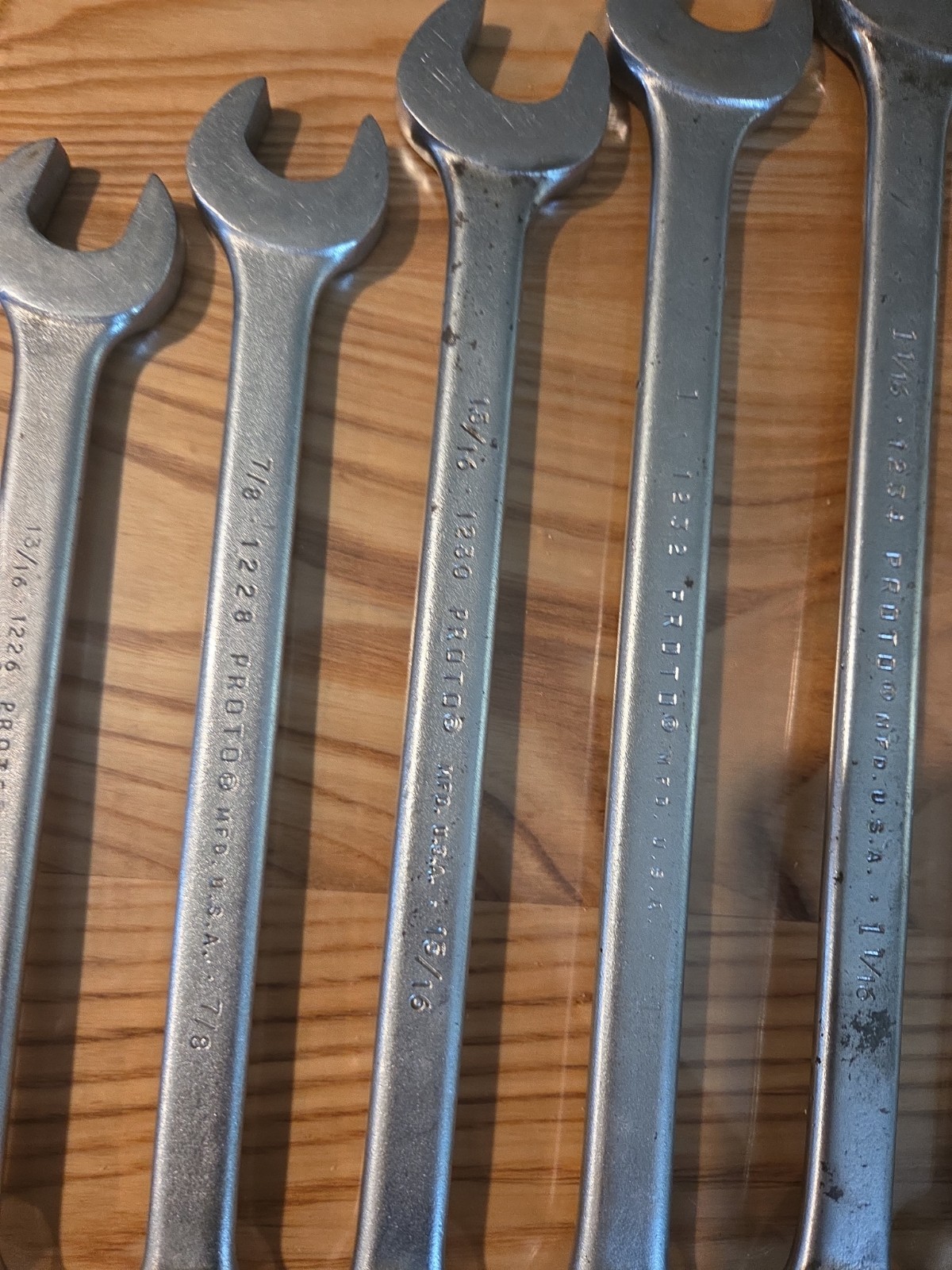 PROTO Professional Combination Wrenches SET 1-1/8″ 1-1/16″ 1″ 15/16″ 7/8″ 13/16″