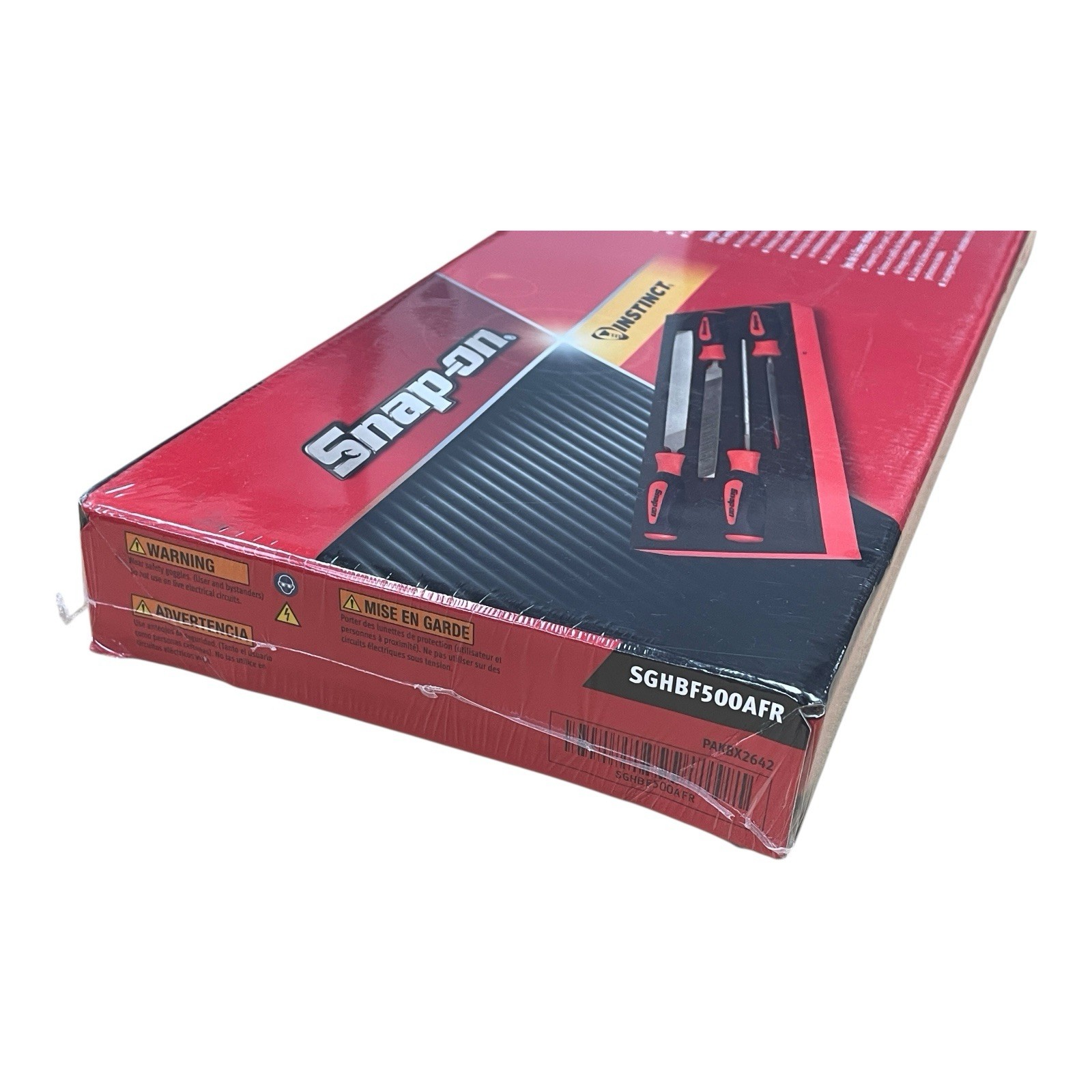 Snap on Tools Red Soft Grip Handle 4 Piece Mixed File Foam Set SGHBF500AFR