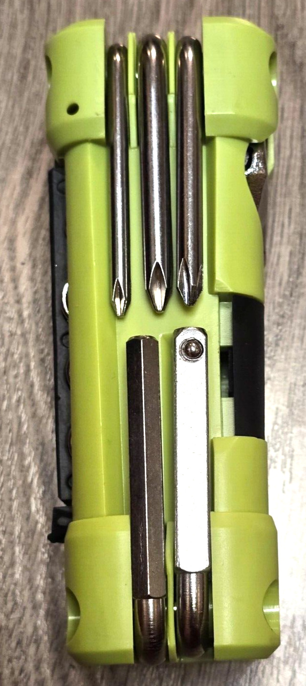 16-in-1 Folding Tool Set w/4″ Adjustable Wrench & Sockets for Bike or Motorcycle