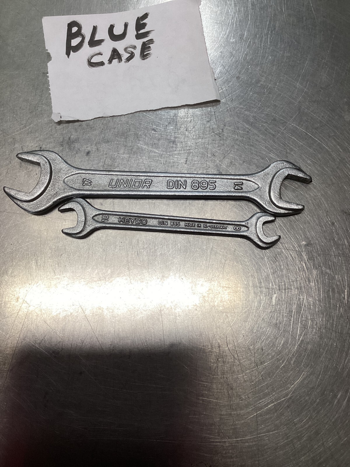 Set of 2 Pcs Mercedes Benz DIN895 14/17″ & 8/10″ Open Ended Wrench – Vintage