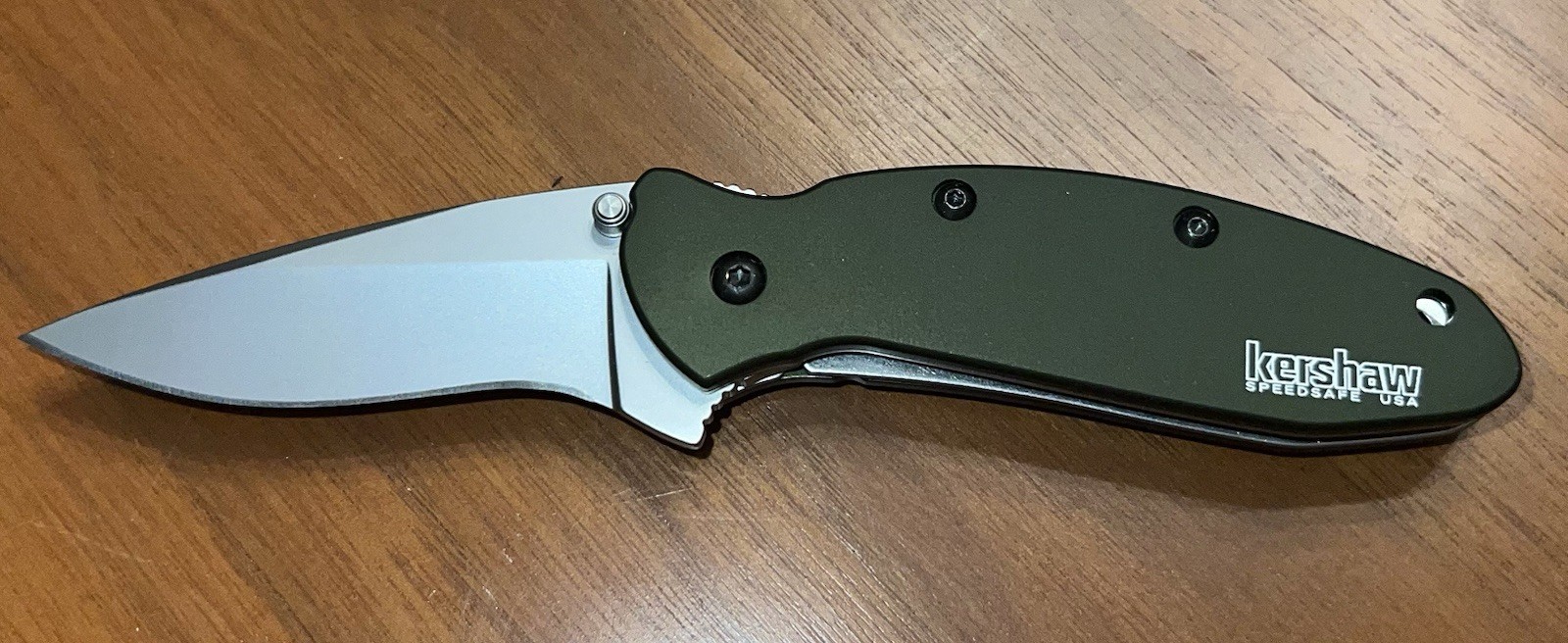 NEW! Kershaw Scallion Olive Drab 2.4” Pocket Knife (1620OL) – Ken Onion Design