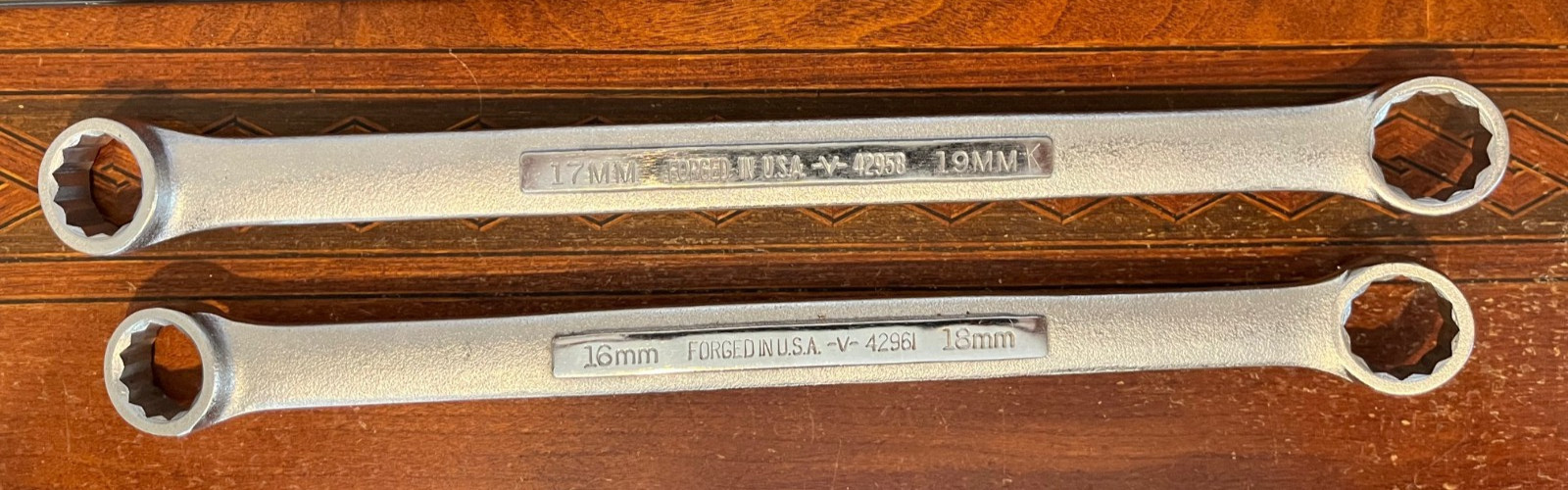 Vintage Craftsman 9pc METRIC Double Box End Wrench Set 6mm – 24mm USA V SERIES!