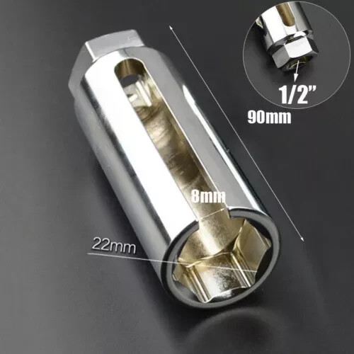 7/8» 22mm O2 Oxygen Sensor Socket Wrench 1/2″ Driver Offset Remover Socket Tool